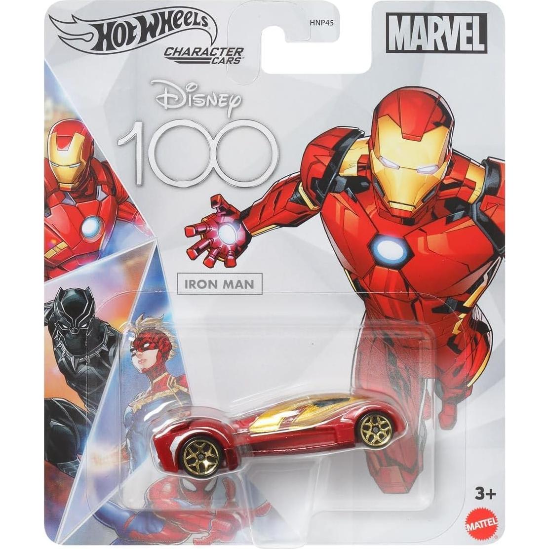 Hot Wheels Marvel Disney 100 Coches Iron Man y Spider Man 2 Pack