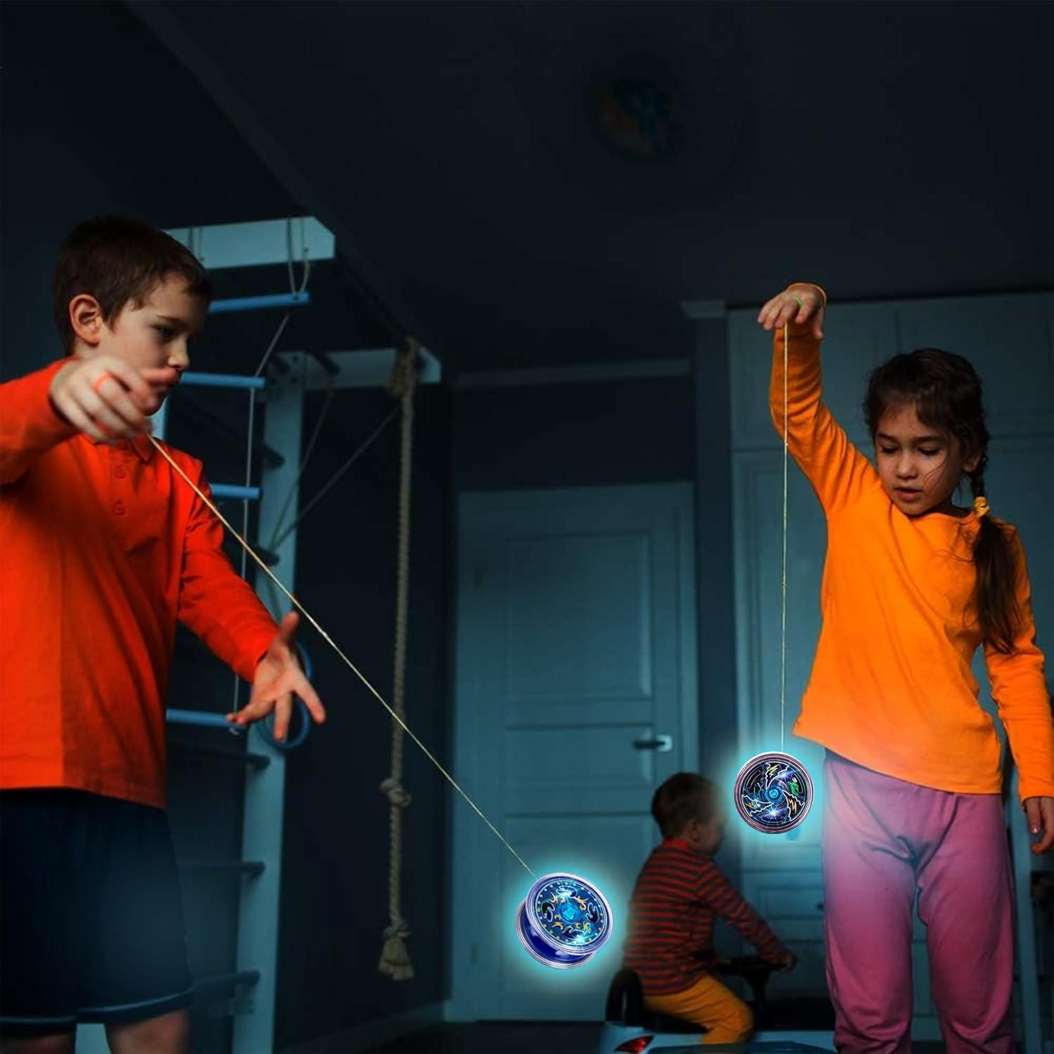 Yoyos Metálicos Iluminados ArtCreativity Set de 3 para Niños