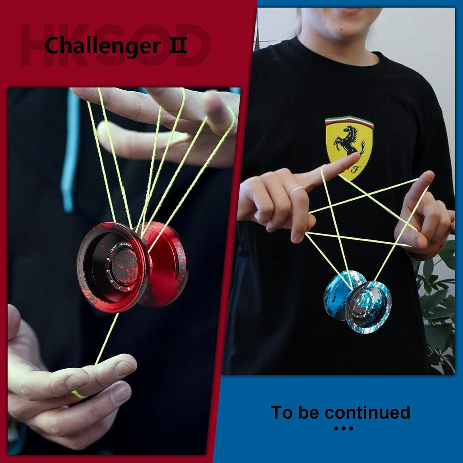 Yo-Yo Profesional HKSOD Metal Negro y Rojo para Niños y Adultos