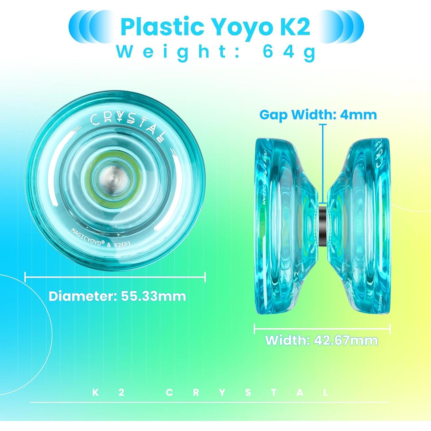 Yoyo MAGICYOYO K2 Cristal Verde Profesional para Trucos
