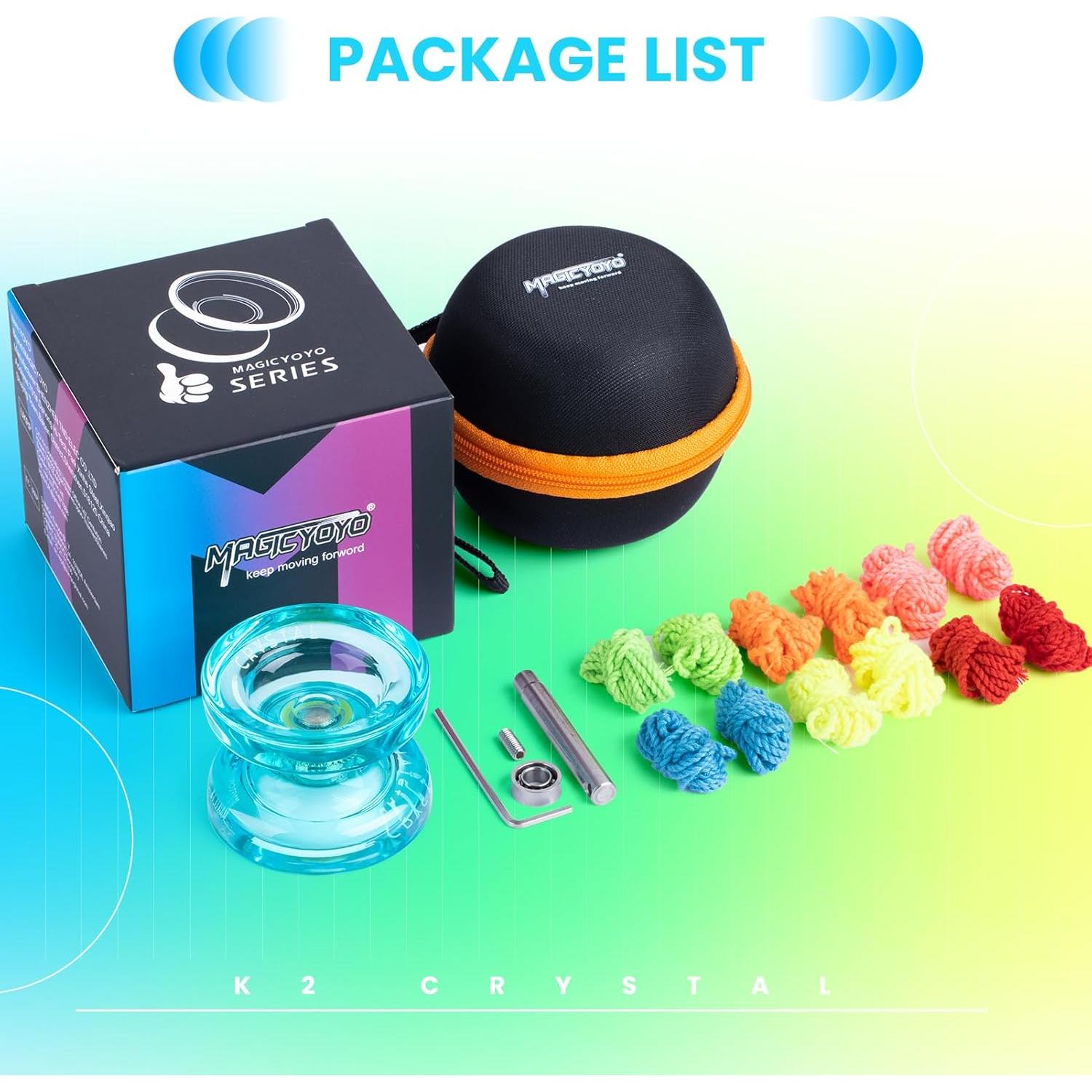 Yoyo MAGICYOYO K2 Cristal Verde Profesional para Trucos