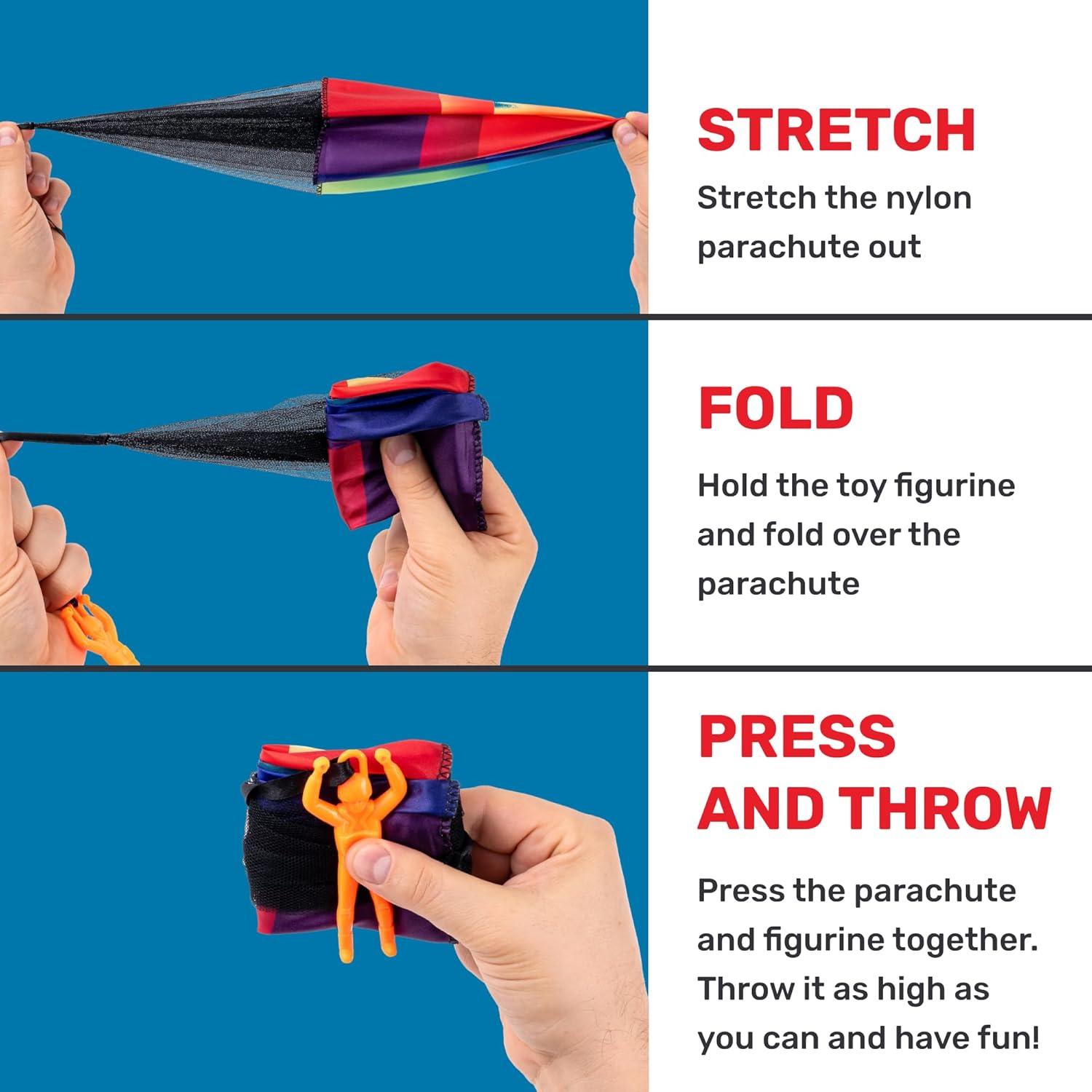 Juguetes Nutty Paracaídas para Niños - 3 a 12 Años