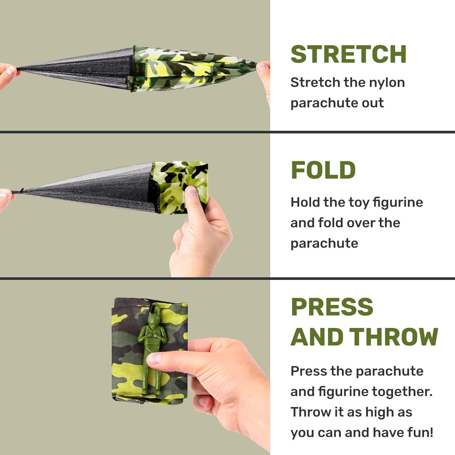 Paracaídas voladores Nutty Toys - Juguete para niños 3 a 12 años