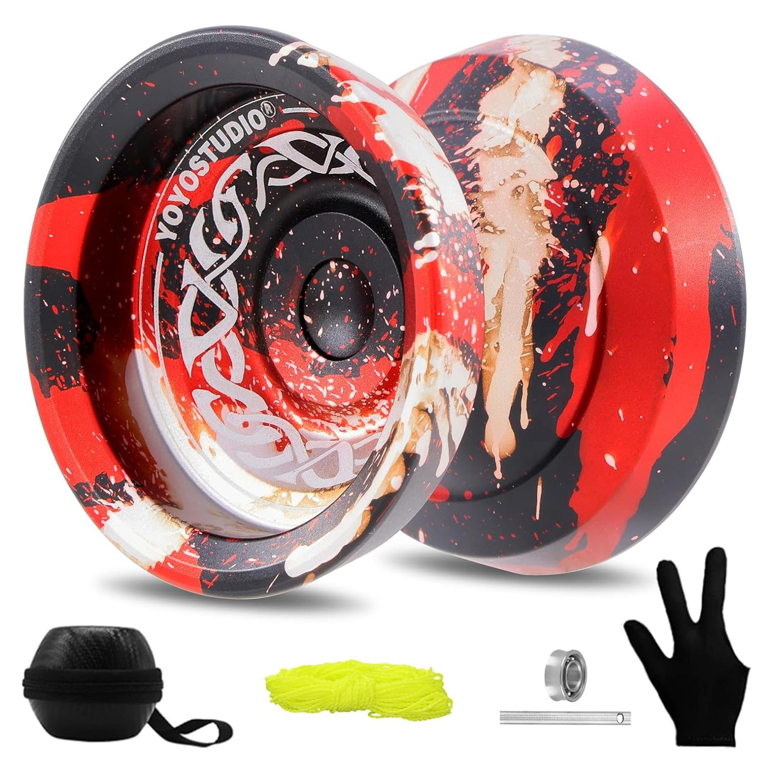 Yoyo Profesional YOYOSTUDIO F25 con Accesorios - Negro Rojo