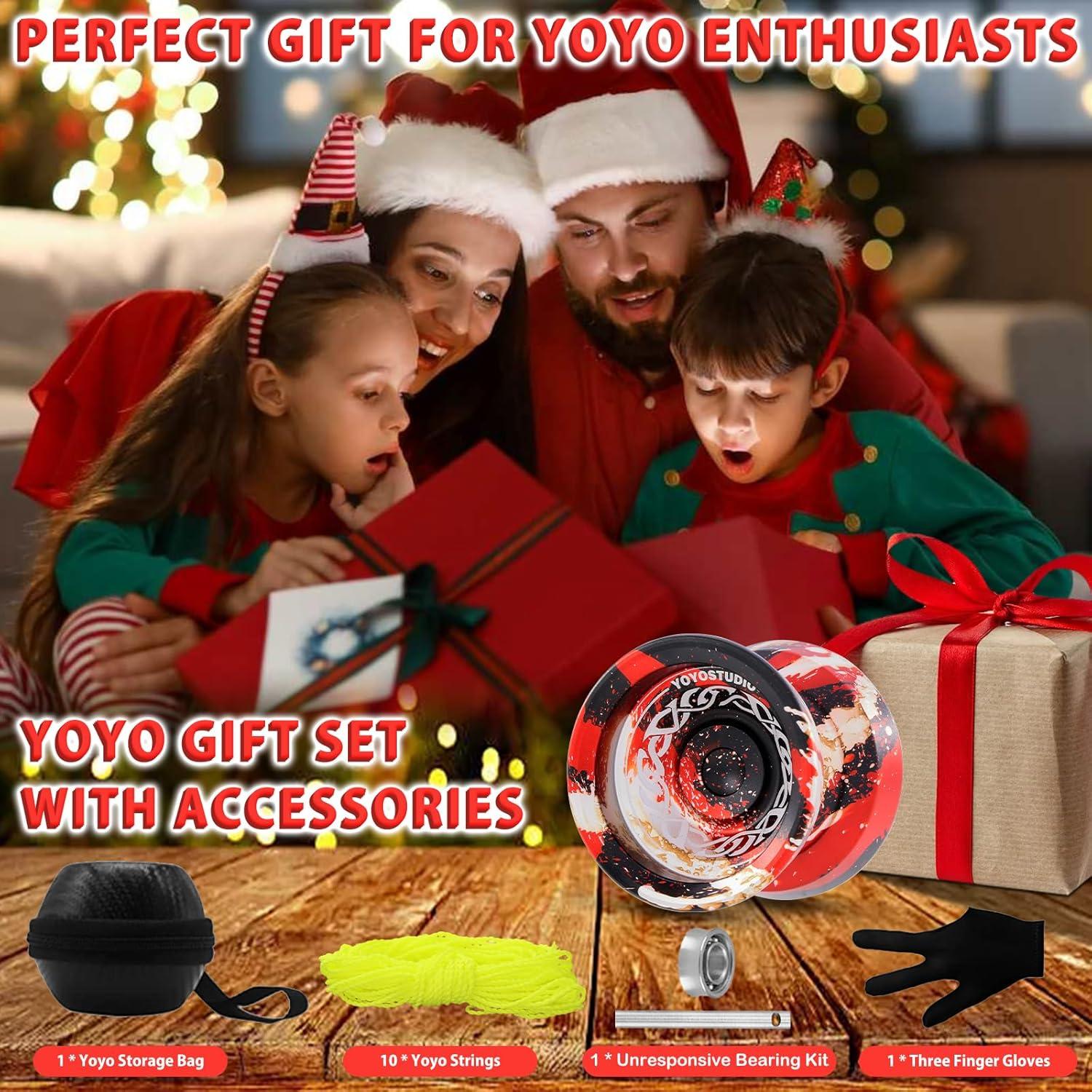 Yoyo Profesional YOYOSTUDIO F25 con Accesorios - Negro Rojo