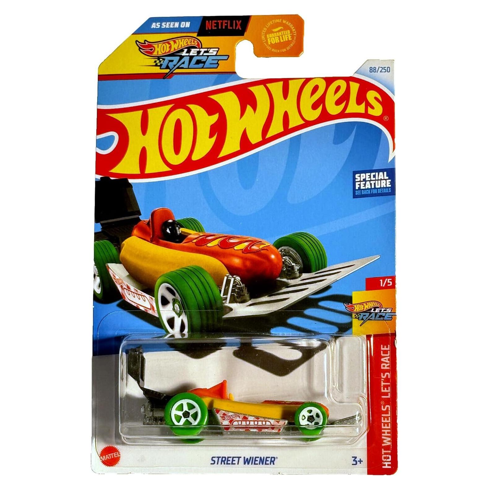 Coche Hot Wheels Street Wiener Hot Dog 2/5 - 40.64g
