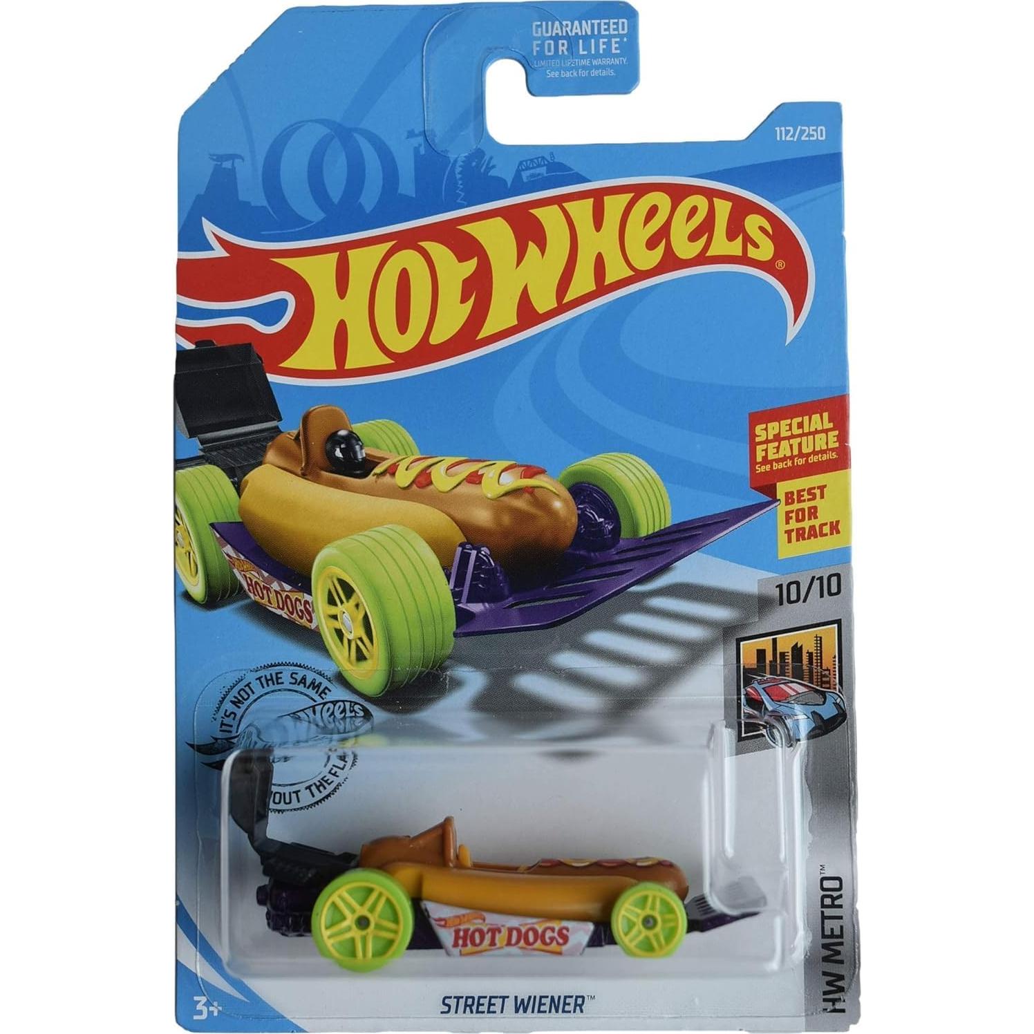 Coche Hot Wheels Street Wiener Hot Dog 2/5 - 40.64g