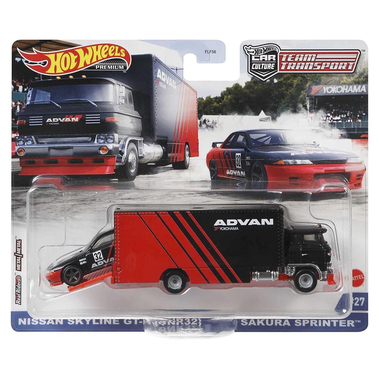 Hot Wheels Nissan Skyline GT-R Sakura Sprinter - Transporte de Equipo