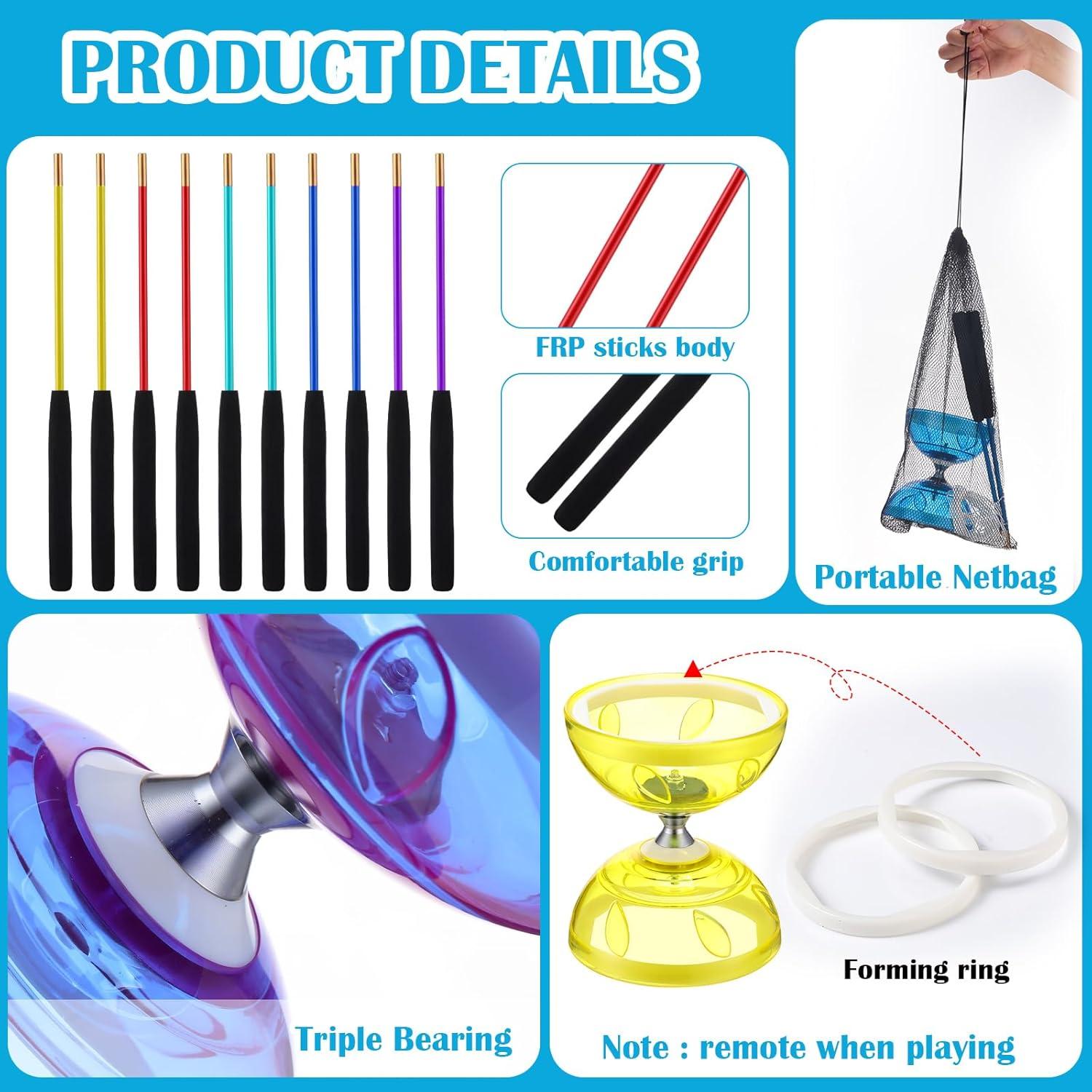 Conjunto Diabolo Chino Hungdao 5 Set con Rodamiento 15 cm