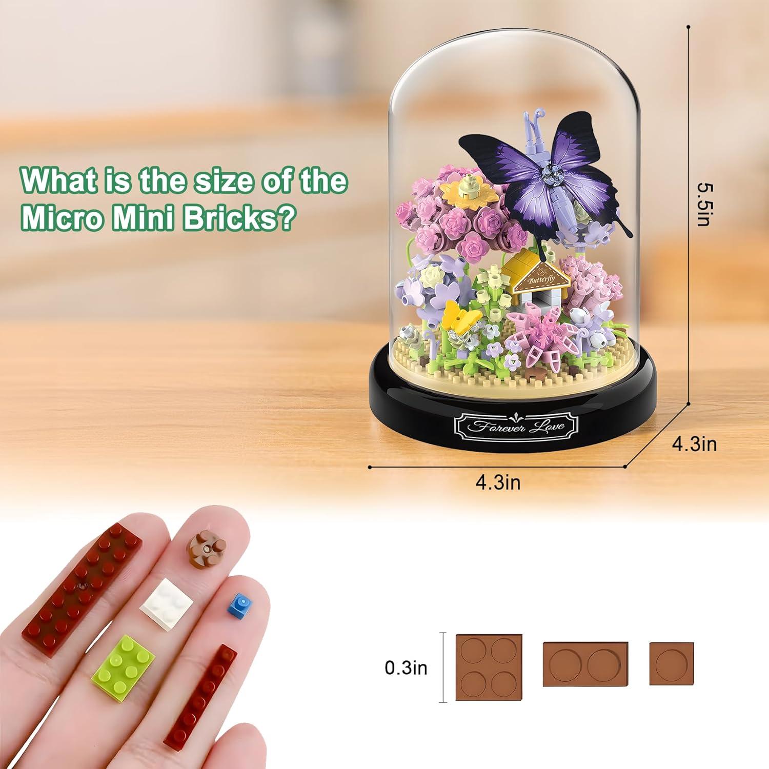 Conjunto de Bloques de Construcción HI-REEKE Flor de Mariposa 582 Piezas