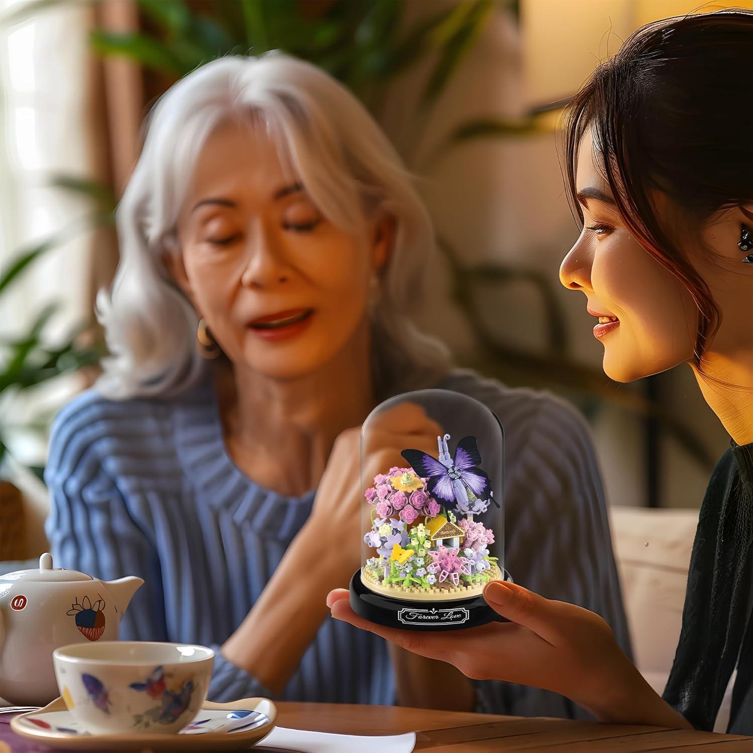 Conjunto de Bloques de Construcción HI-REEKE Flor de Mariposa 582 Piezas