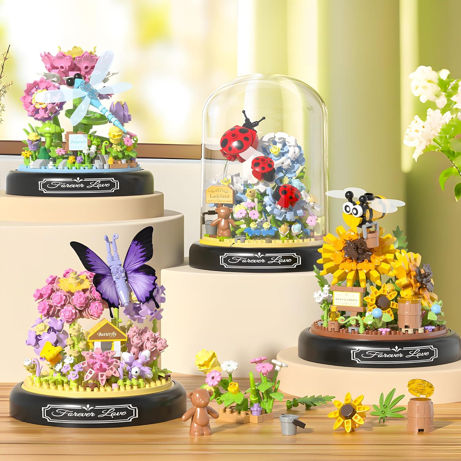 Conjunto de Bloques de Construcción HI-REEKE Flor de Mariposa 582 Piezas