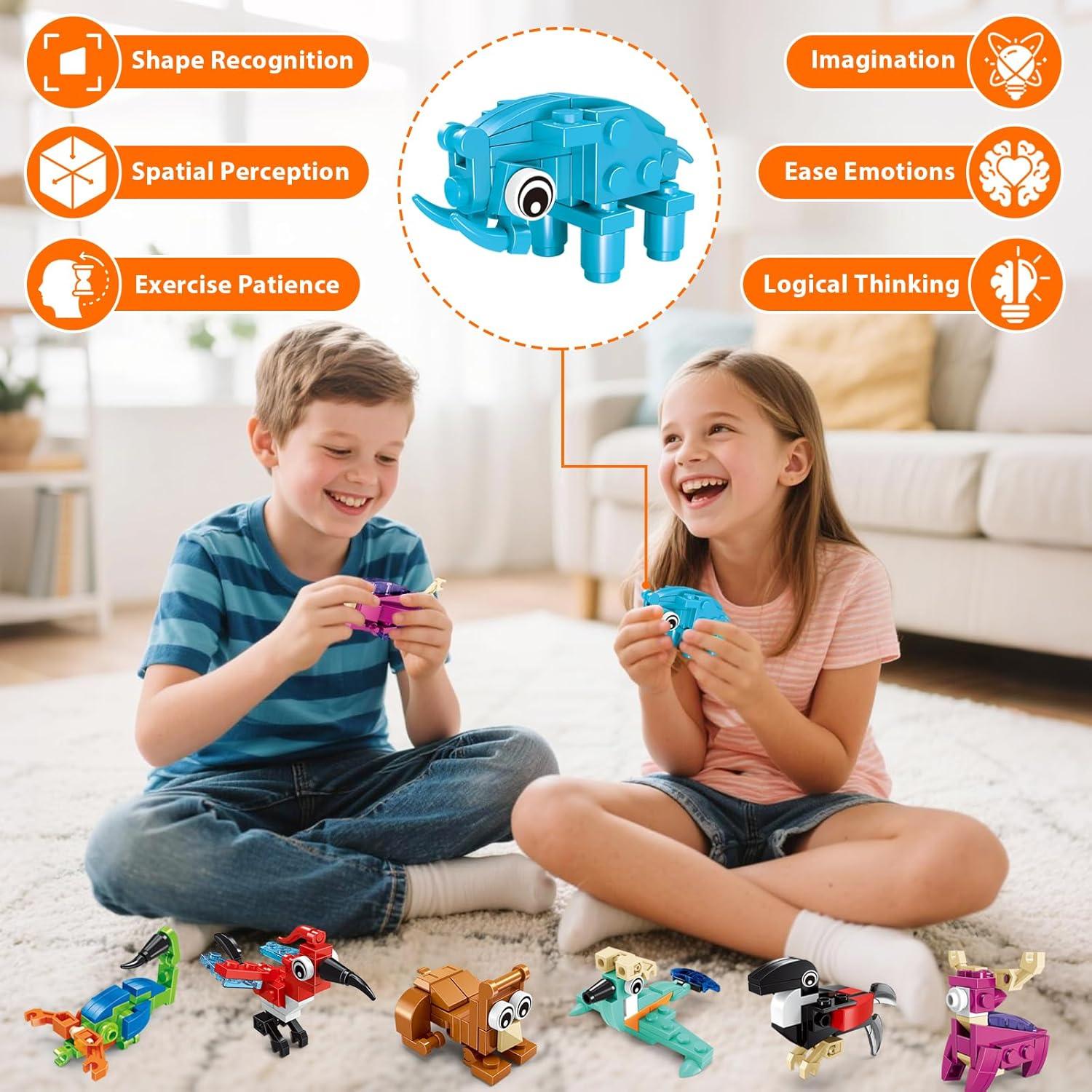 Paquete de 24 Mini Animales de Construcción BOPEGOLO - 408g