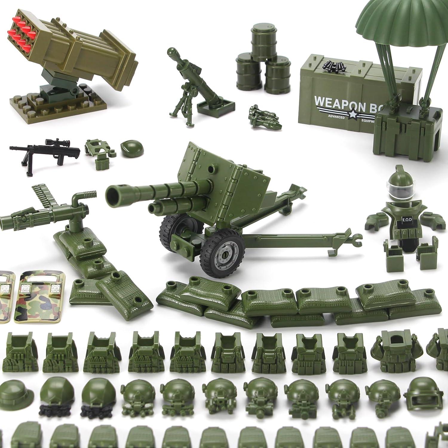 Kit de Accesorios Militares Verde Selva 325 Pcs WX