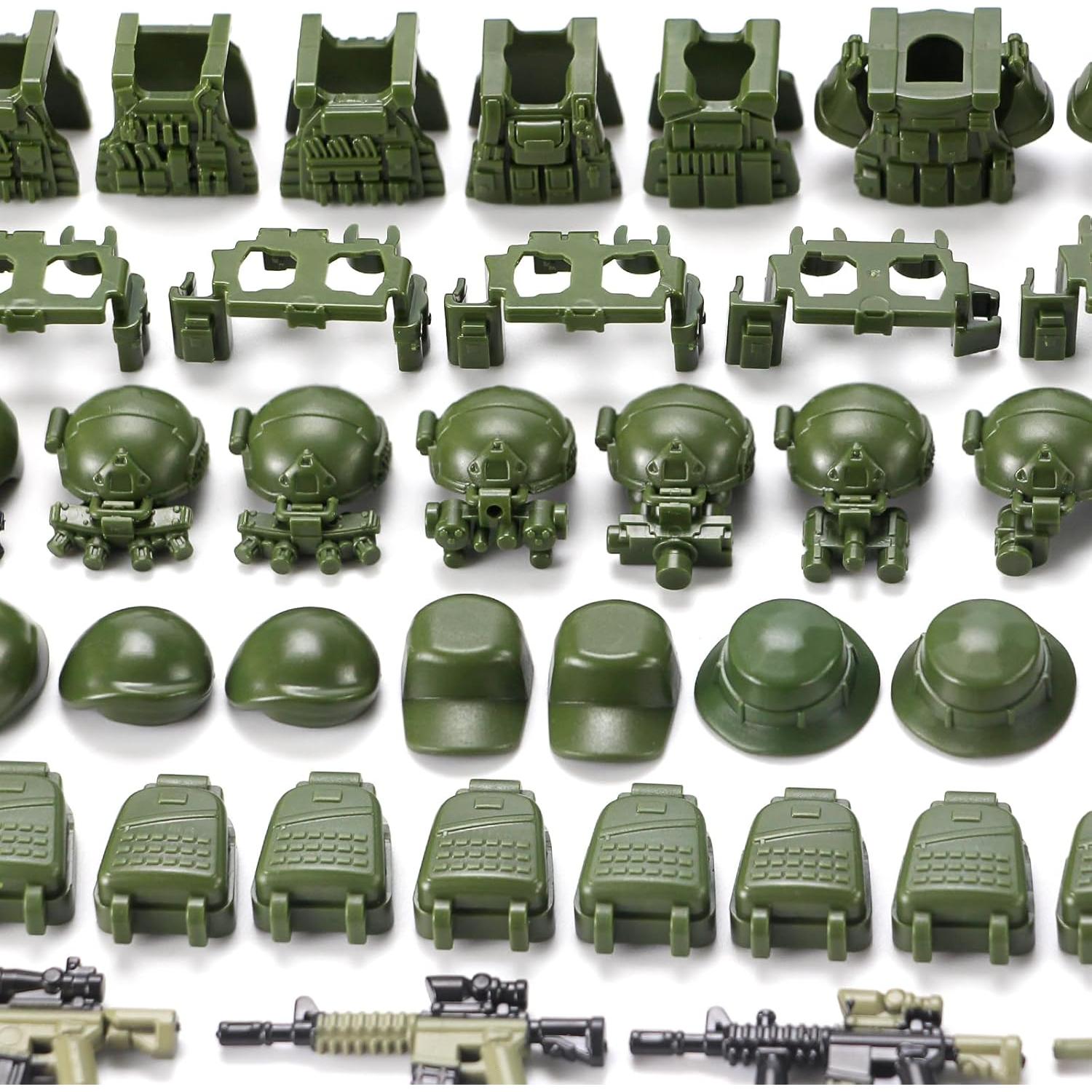 Kit de Accesorios Militares Verde Selva 325 Pcs WX