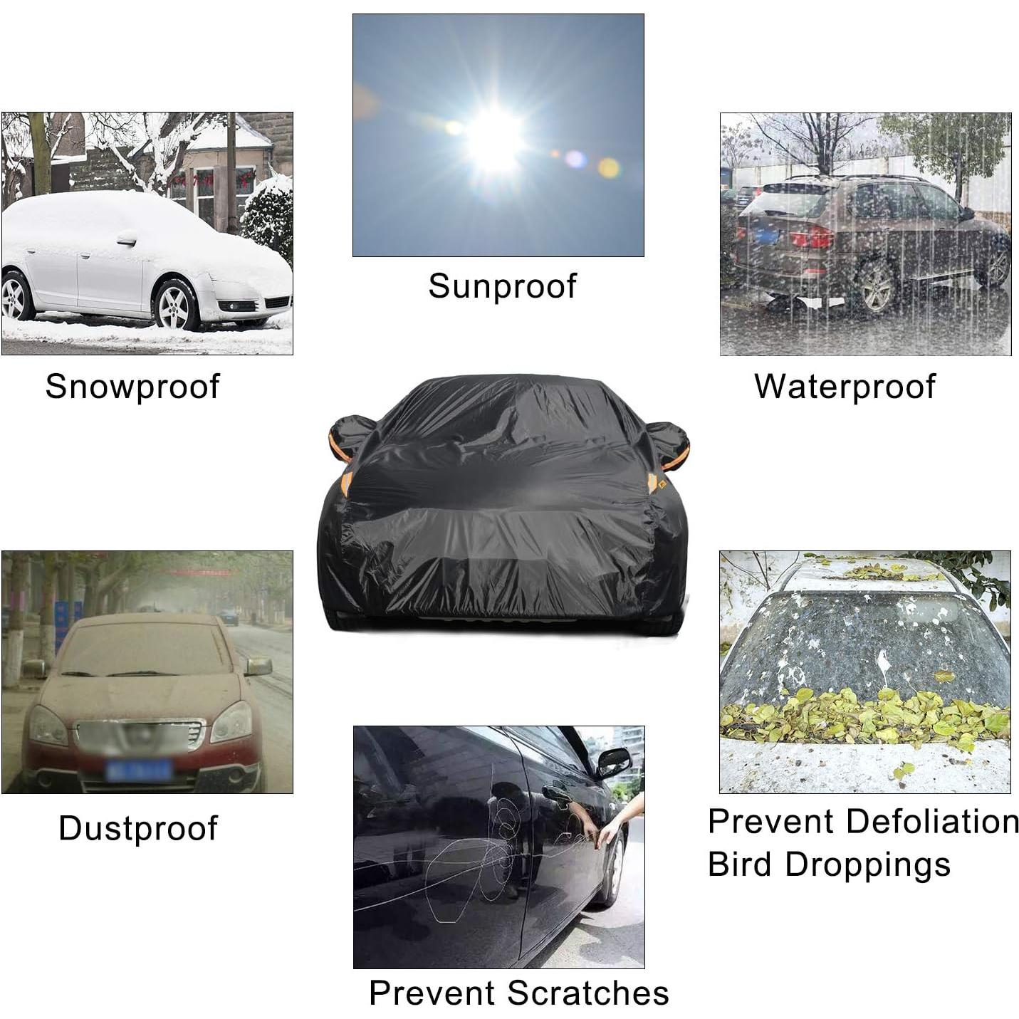 Cubierta de coche COLOR RAIN TIME para sedán impermeable