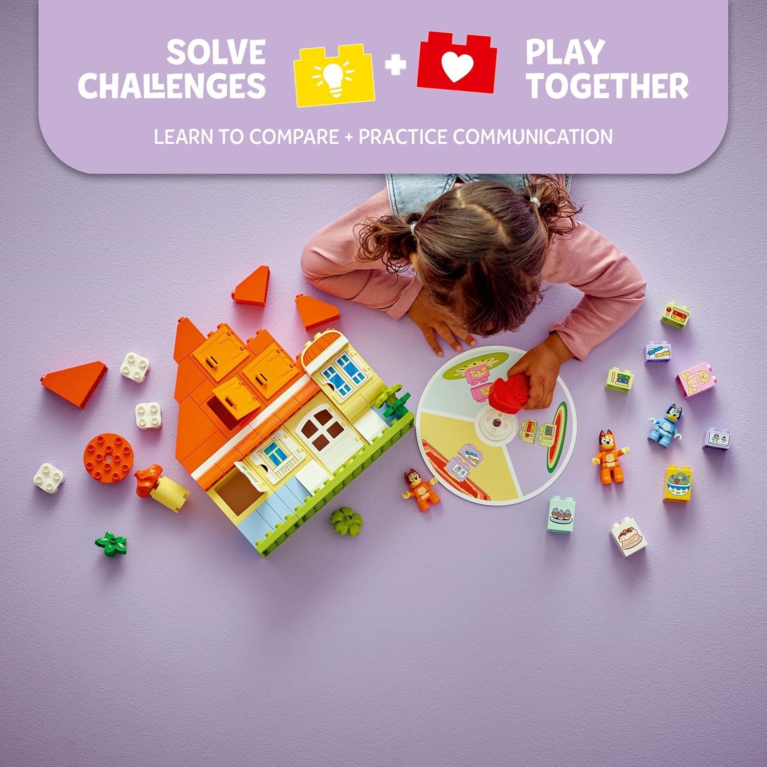 LEGO DUPLO Casa Familiar de Bluey con Juego de Memoria - 83 Piezas