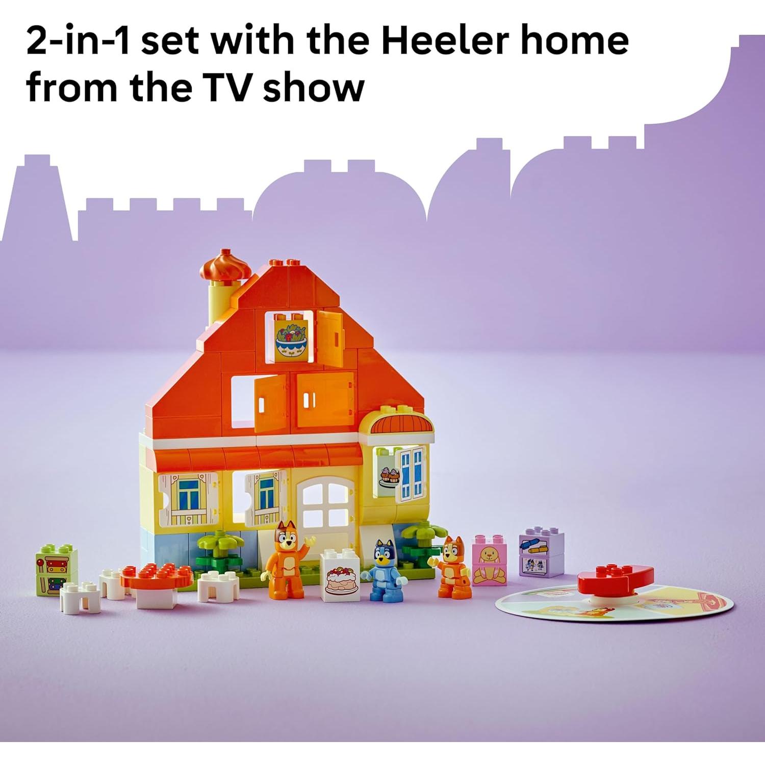 LEGO DUPLO Casa Familiar de Bluey con Juego de Memoria - 83 Piezas