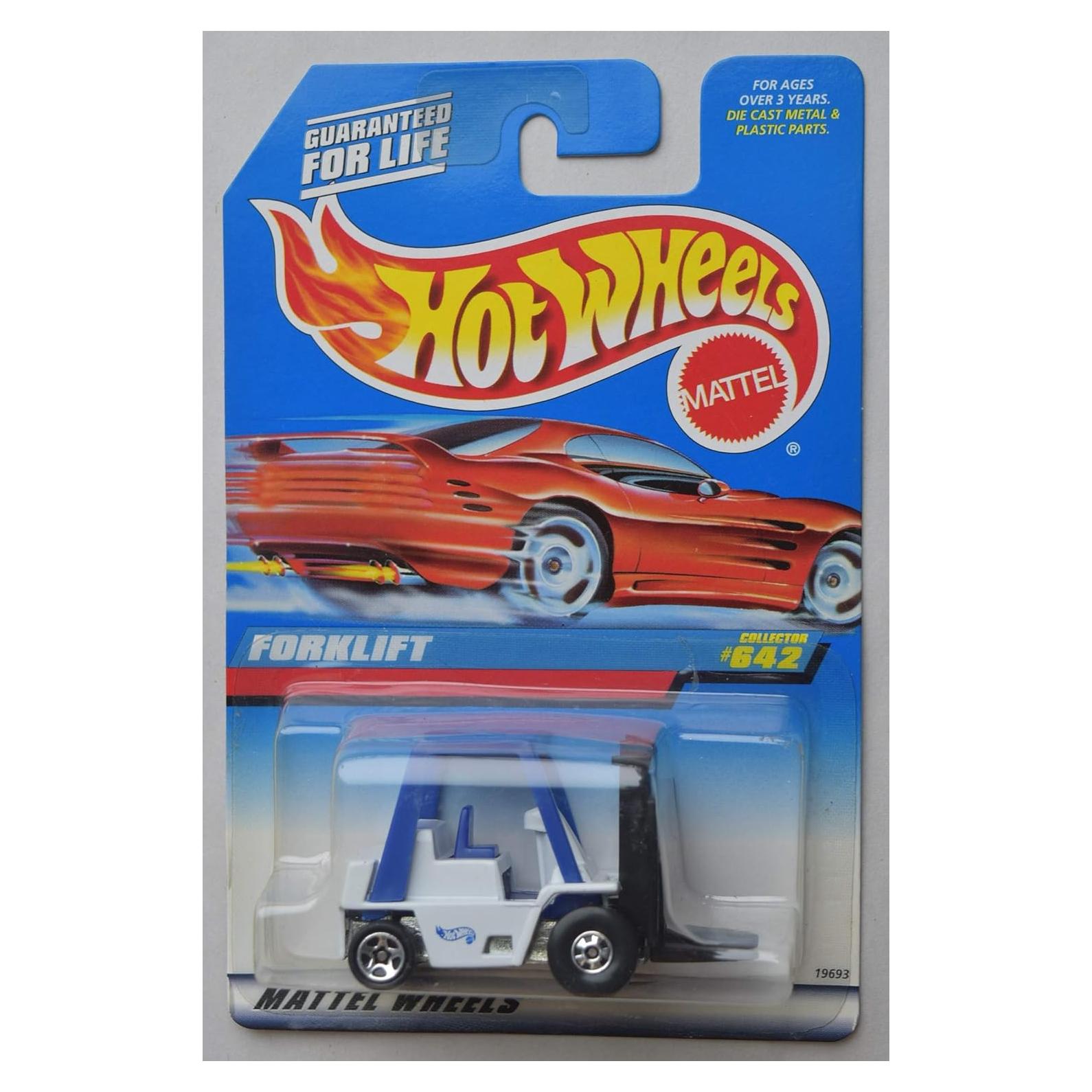 Hot Wheels Montacargas Die Cast 1:64 Blanco/Azul #642