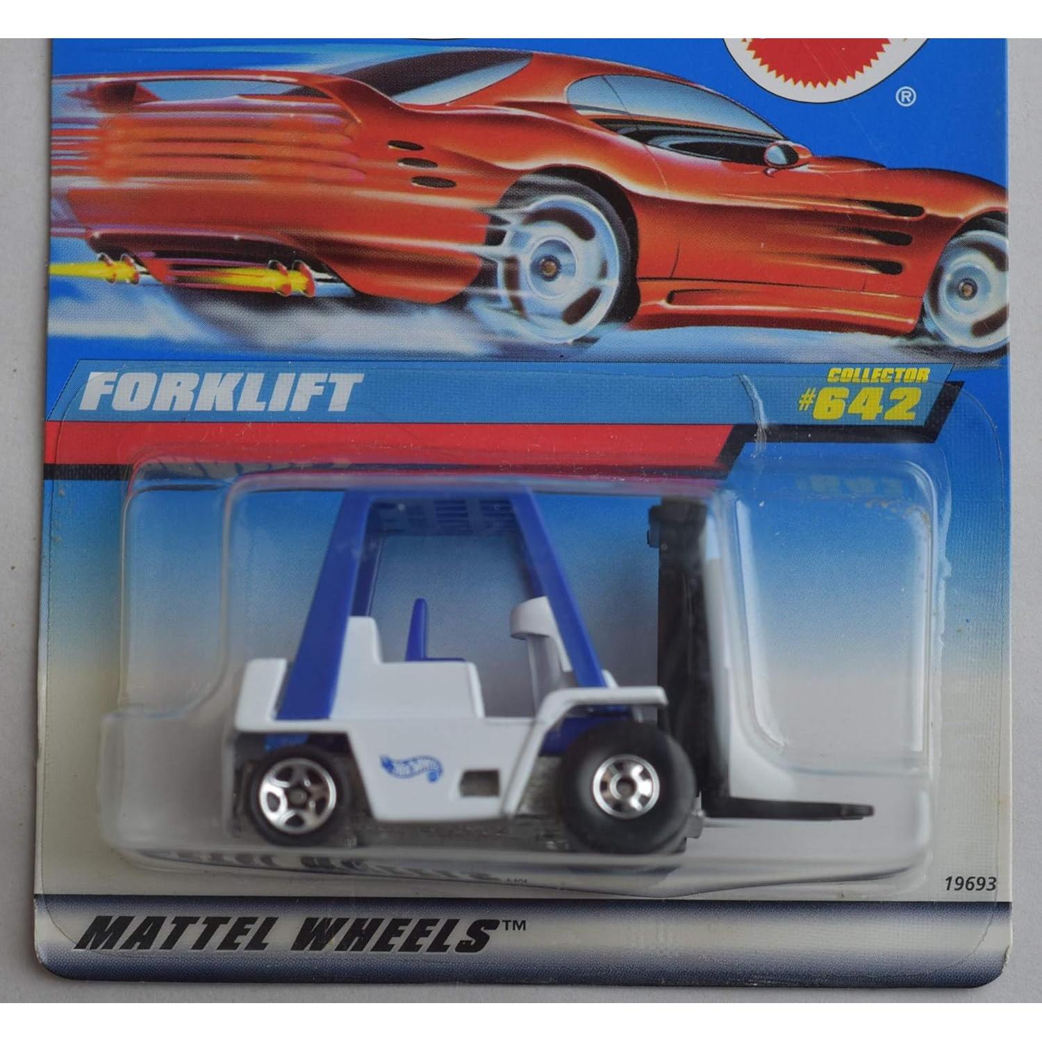 Hot Wheels Montacargas Die Cast 1:64 Blanco/Azul #642