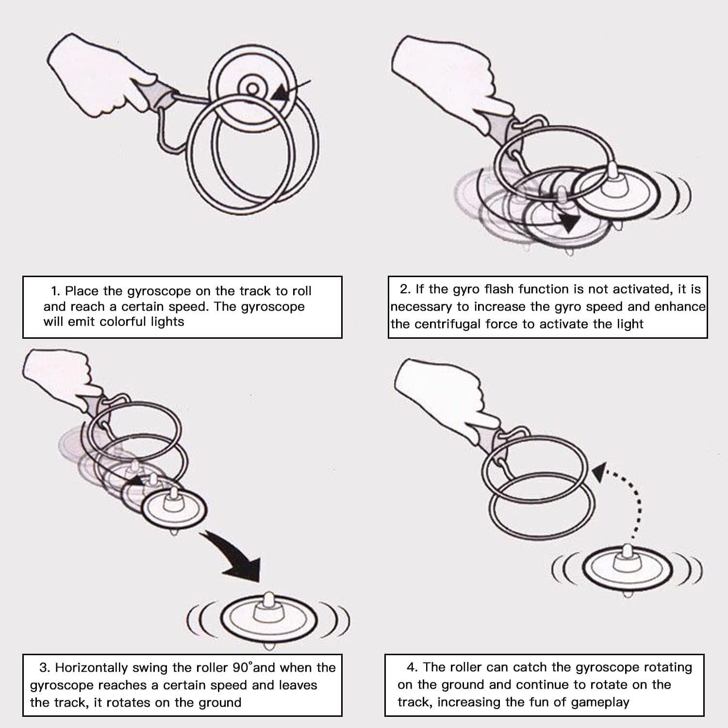 Juguete Giroscópico Iluminado Jishi 3 Piezas para Niños
