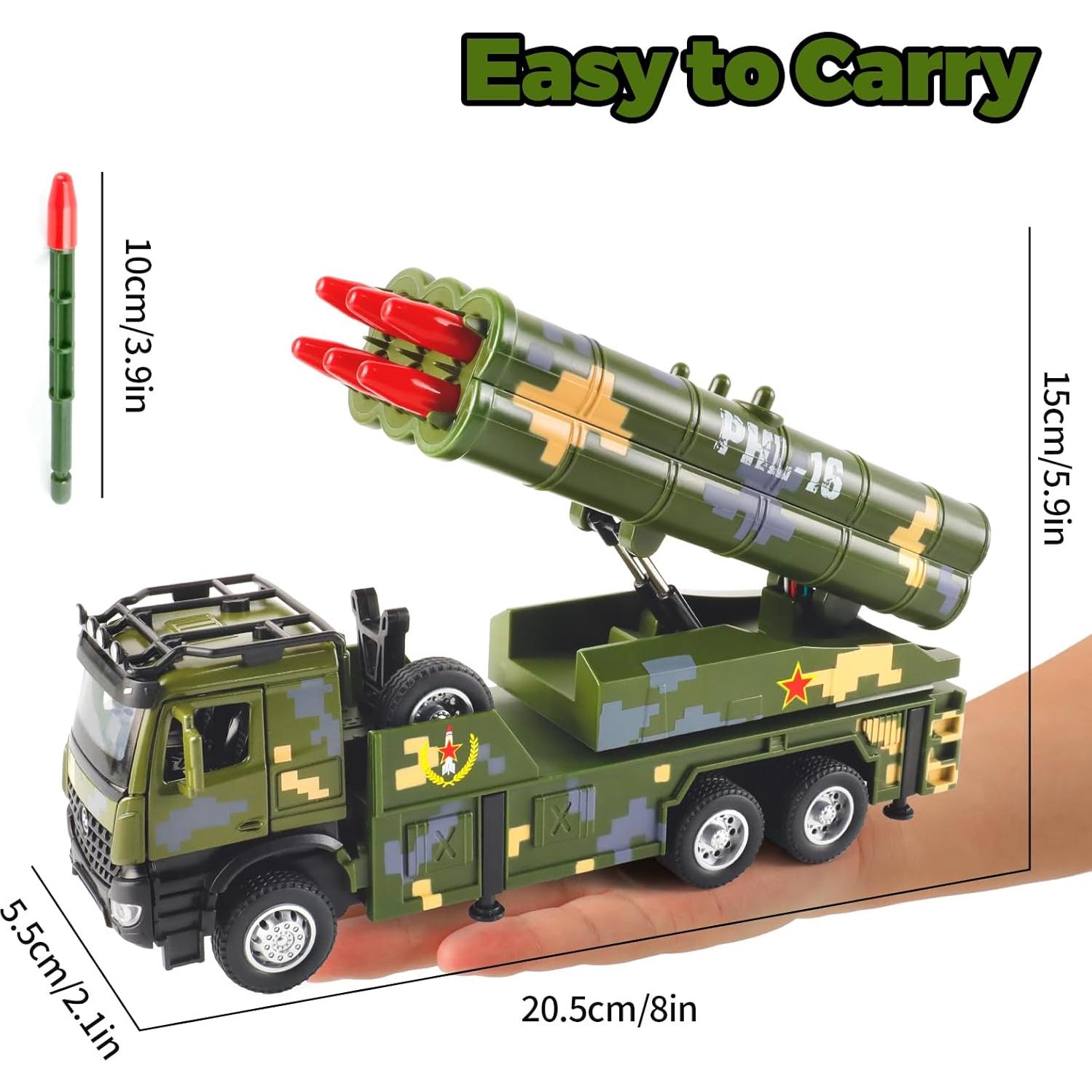 Camión Militar con 6 Misiles YC Toys - Luz y Sonido