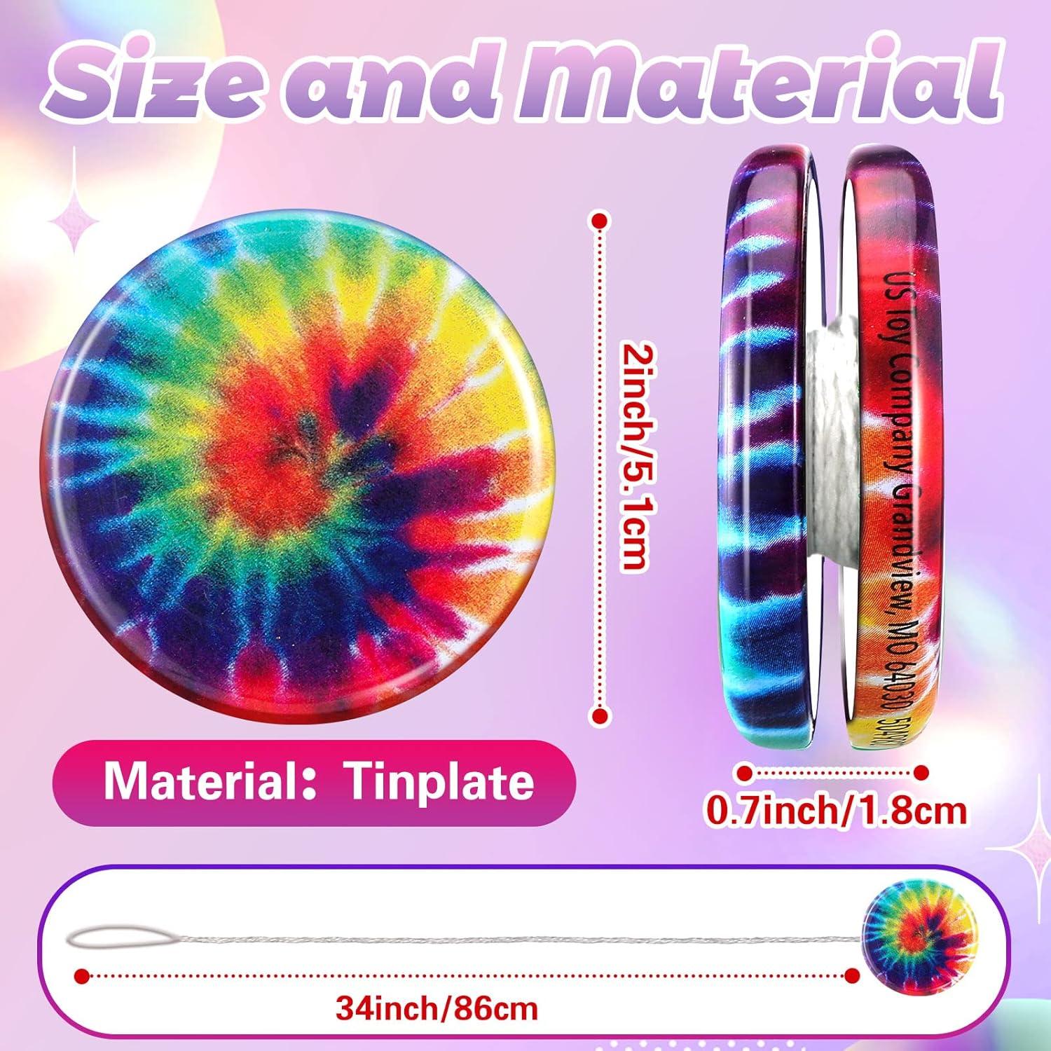 32 Yo Yos de Metal Arcoíris Sosation - Juguetes para Fiestas