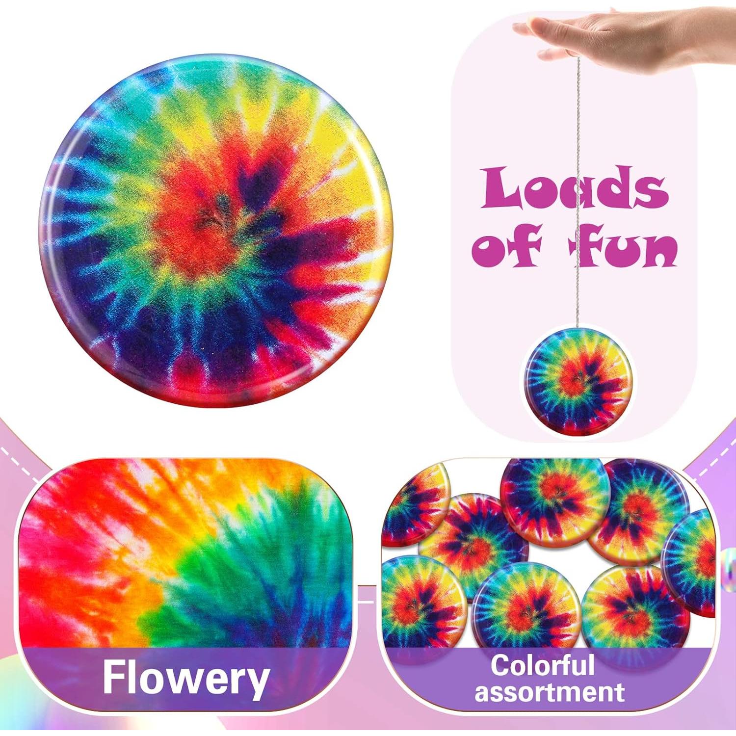 32 Yo Yos de Metal Arcoíris Sosation - Juguetes para Fiestas