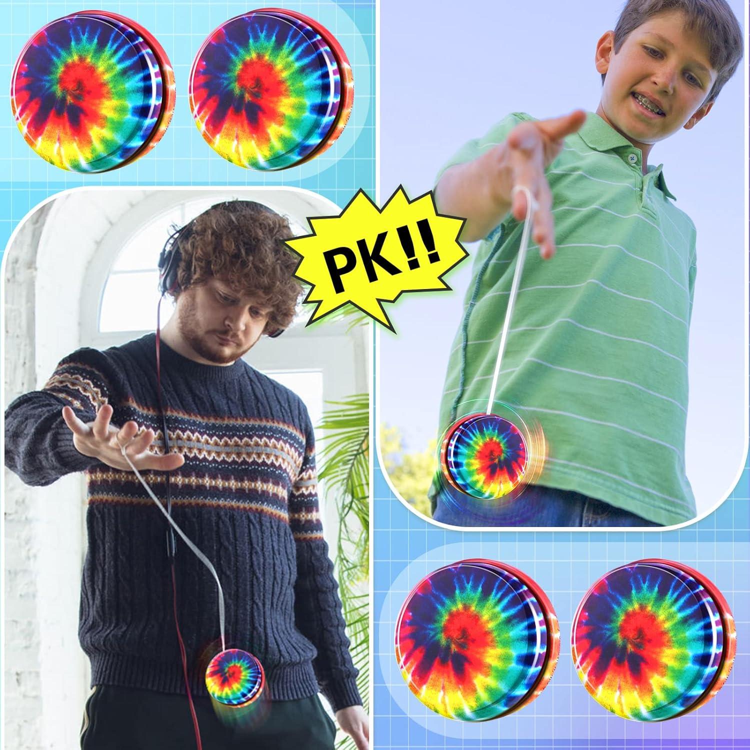 32 Yo Yos de Metal Arcoíris Sosation - Juguetes para Fiestas