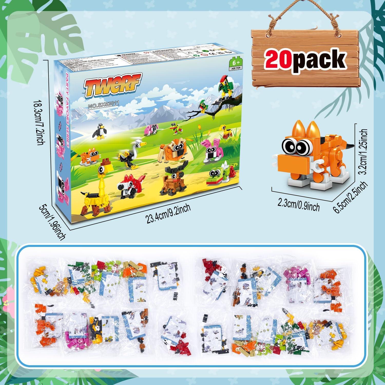 Paquete de 20 Juguetes de Bloques de Construcción TWERF