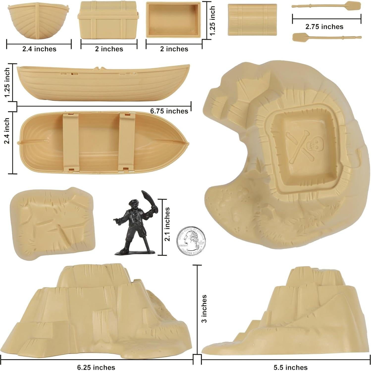 Conjunto de Piratas Tim Mee - 28 Figuras y Accesorios