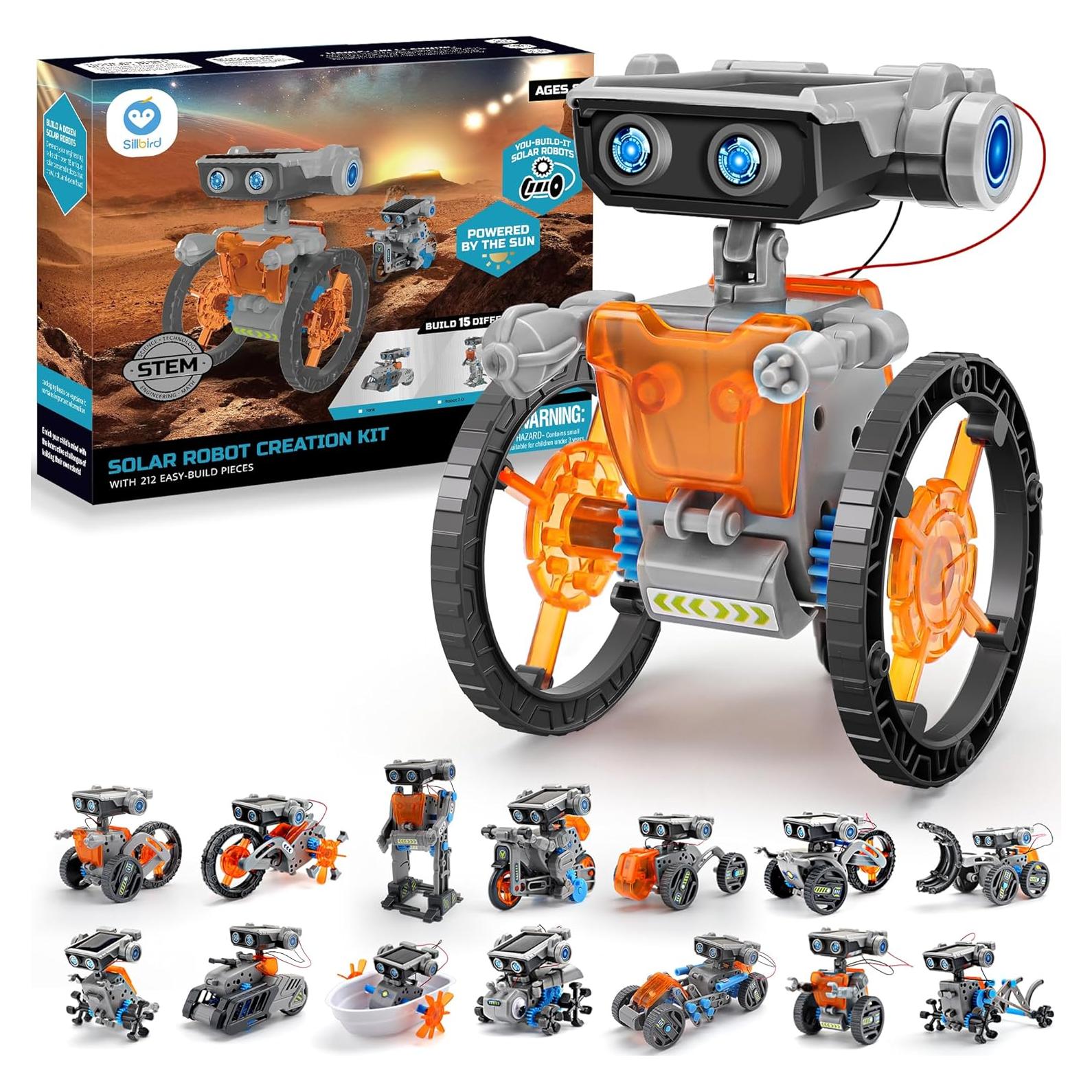 Kit de Robot Solar Sillbird 15-en-1 para Niños 8-13 Años