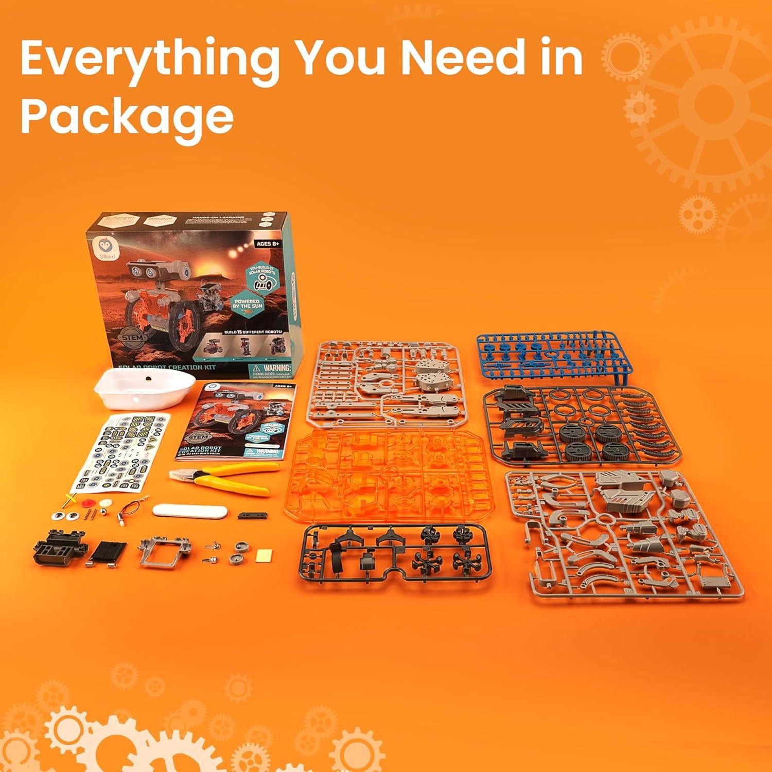 Kit de Robot Solar Sillbird 15-en-1 para Niños 8-13 Años
