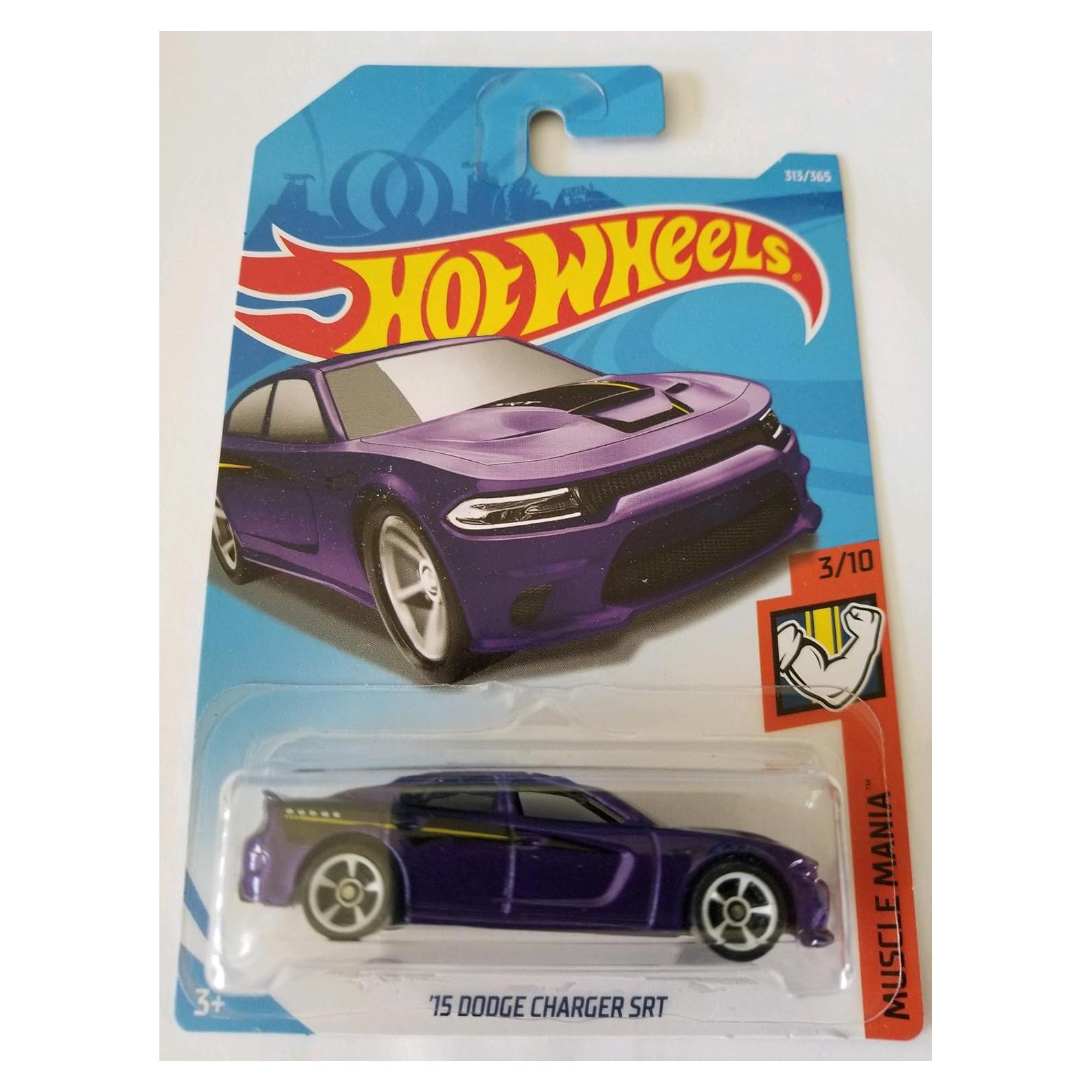 Hot Wheels Dodge Charger SRT 2015 Púrpura 8cm - Muscle Mania