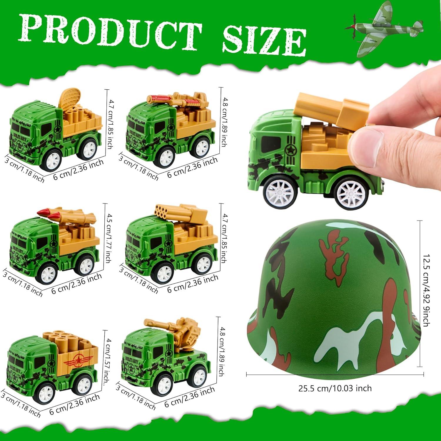 32 Piezas Fiesta de Construcción Flotory - 16 Sombreros y Camiones