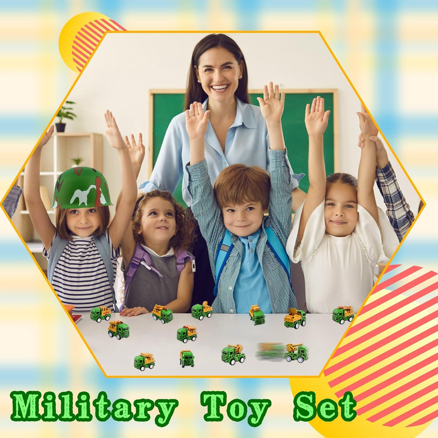 32 Piezas Fiesta de Construcción Flotory - 16 Sombreros y Camiones