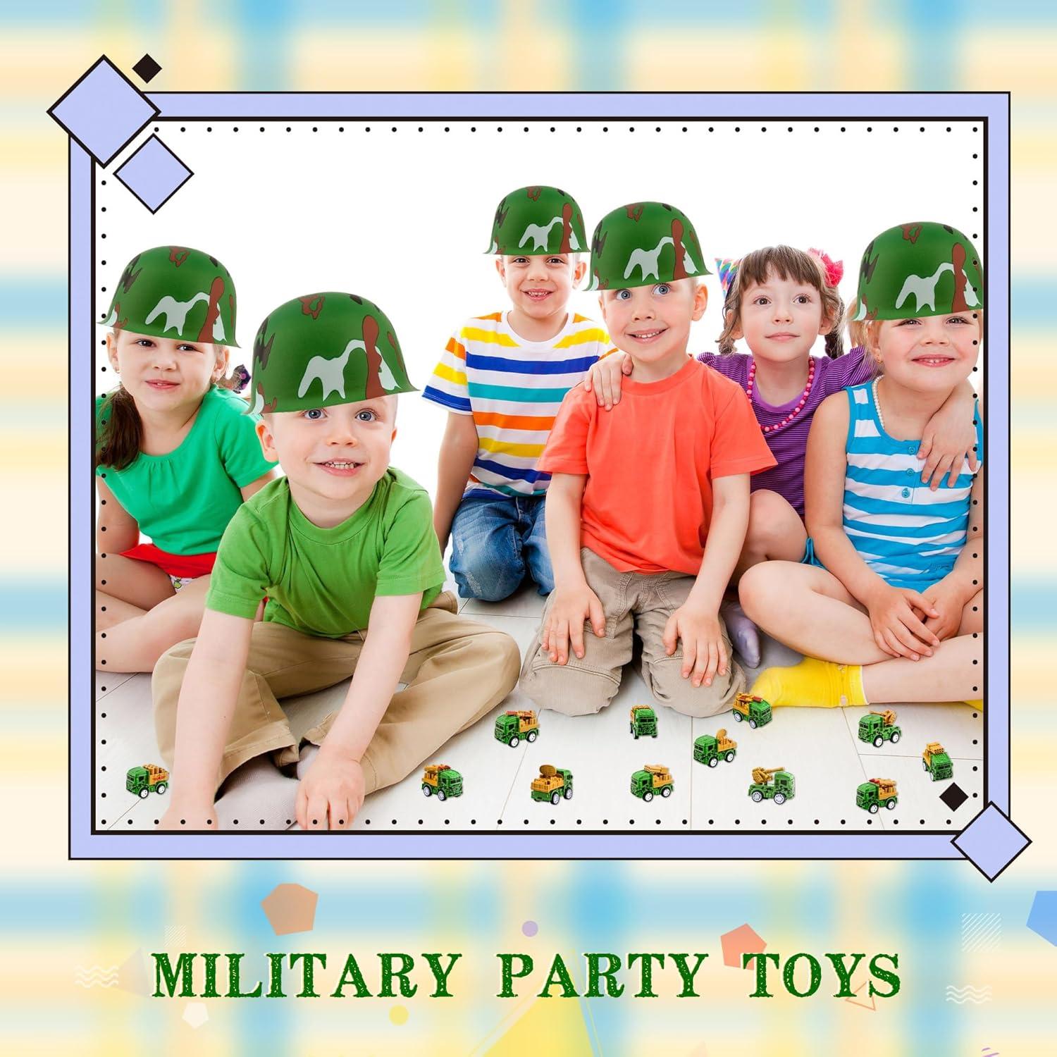 32 Piezas Fiesta de Construcción Flotory - 16 Sombreros y Camiones