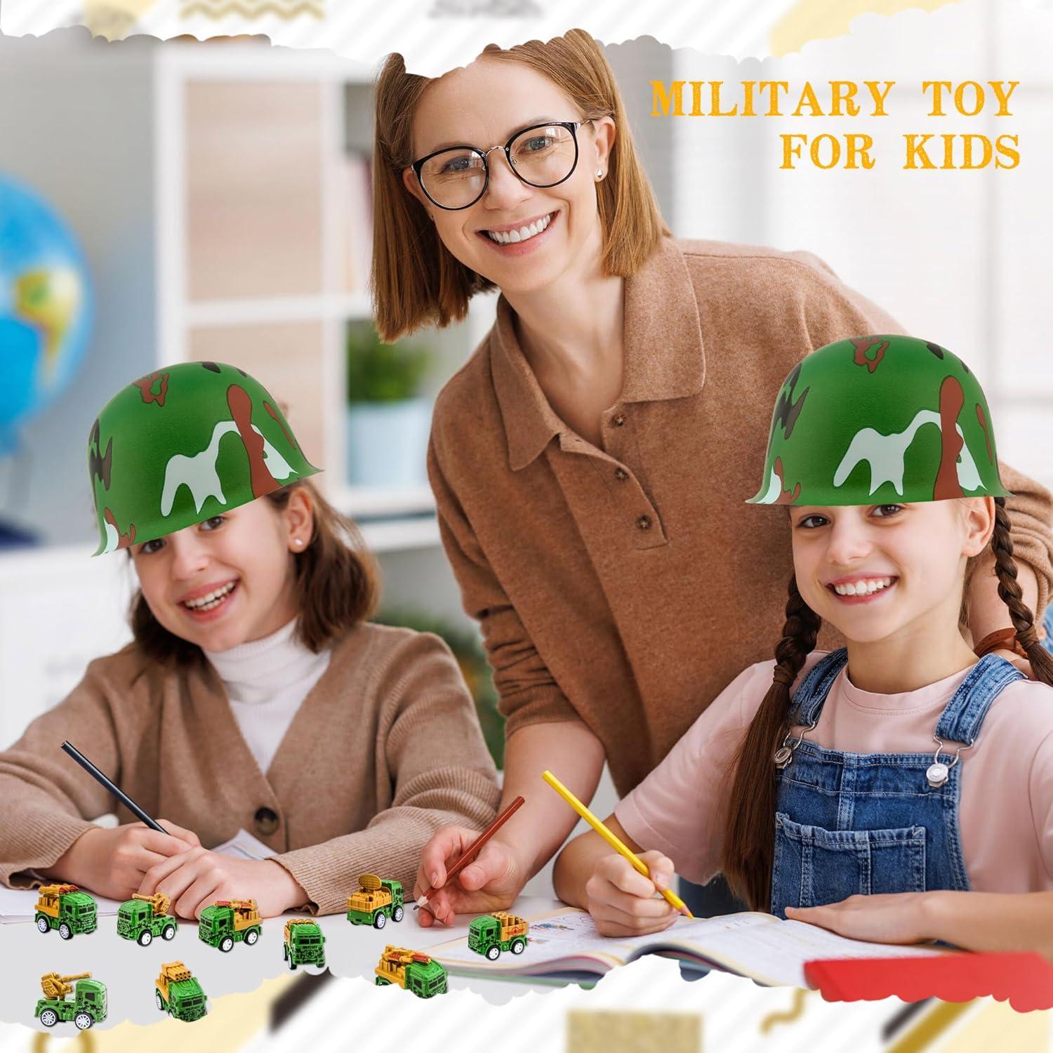 32 Piezas Fiesta de Construcción Flotory - 16 Sombreros y Camiones