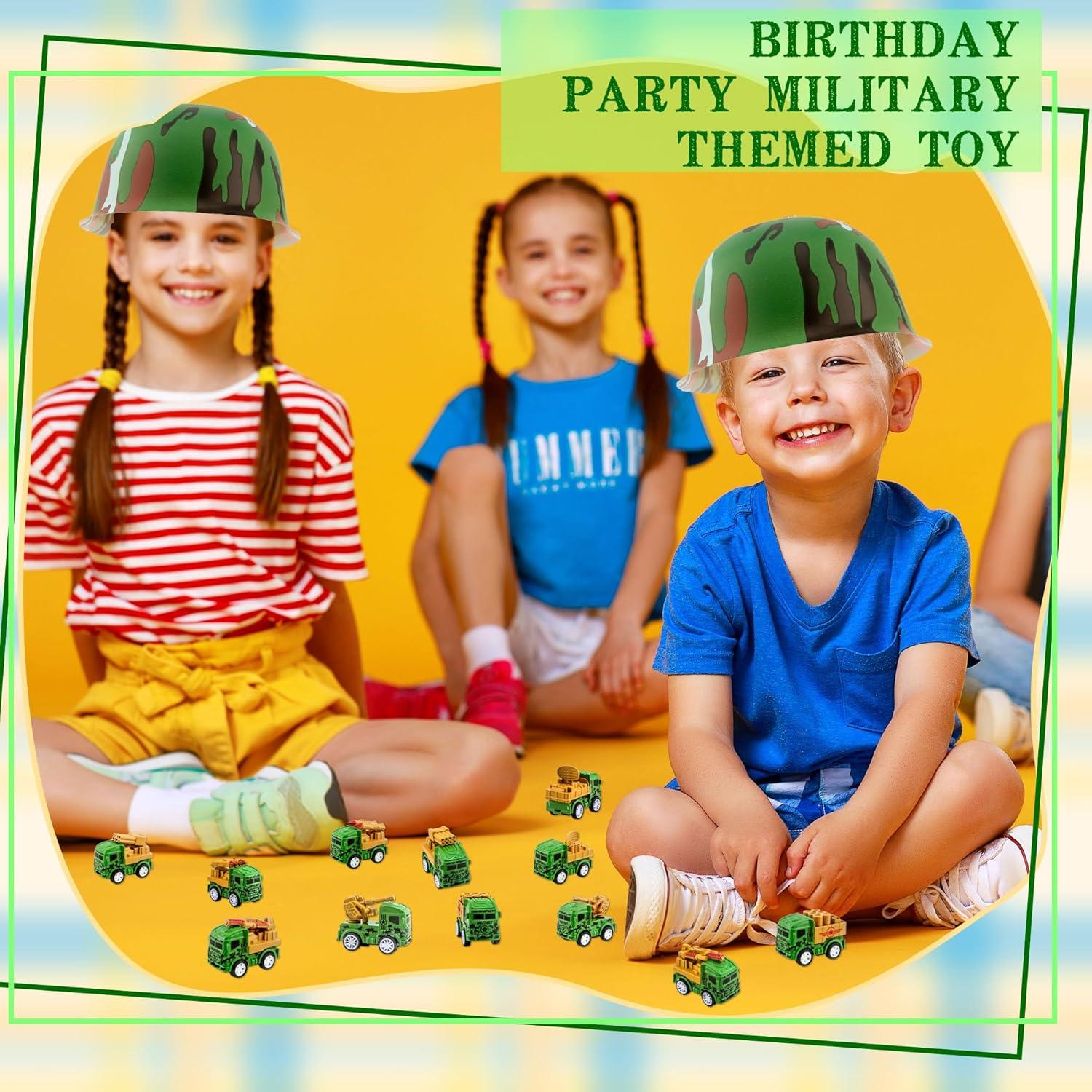 32 Piezas Fiesta de Construcción Flotory - 16 Sombreros y Camiones