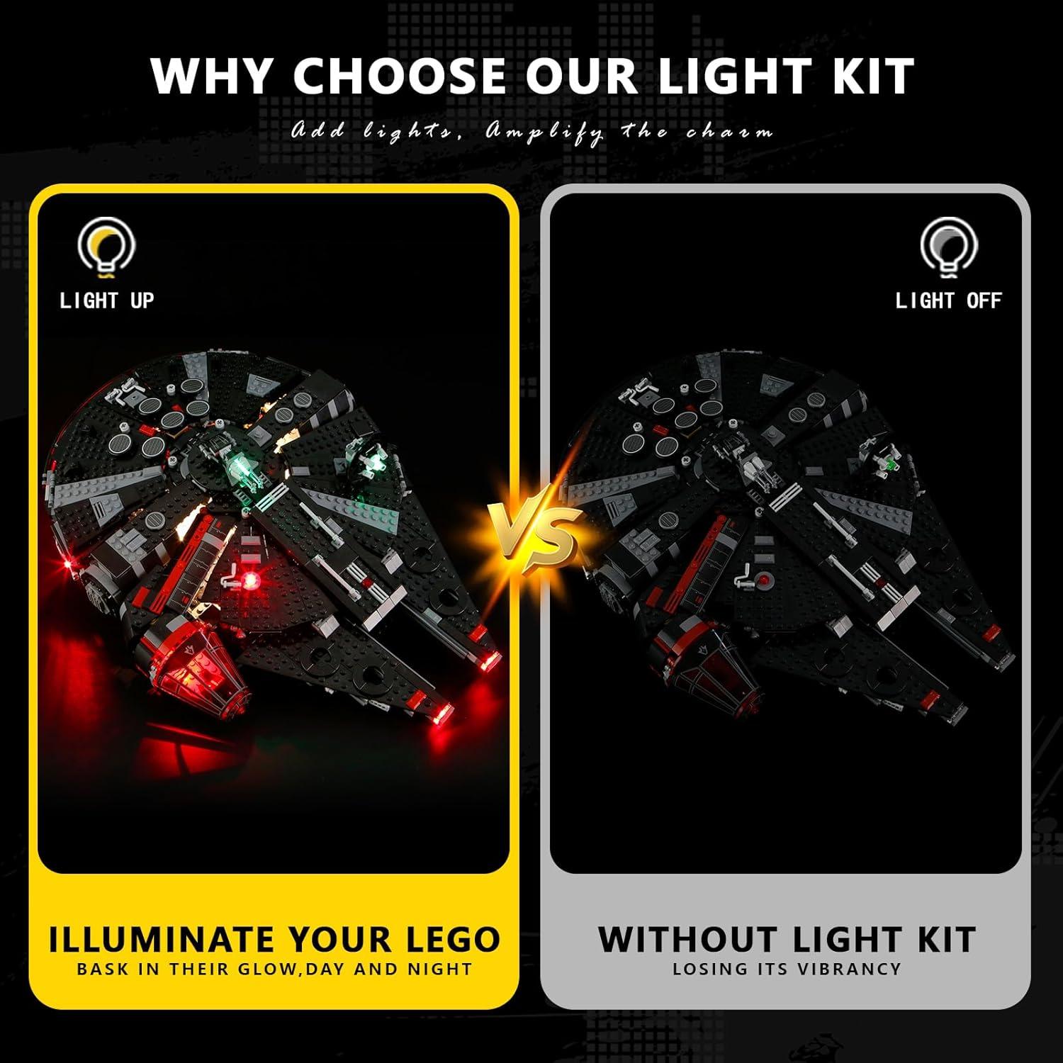 Kit de Luz BOOZUU para Lego 75389 Halcón Oscuro - Iluminación LED