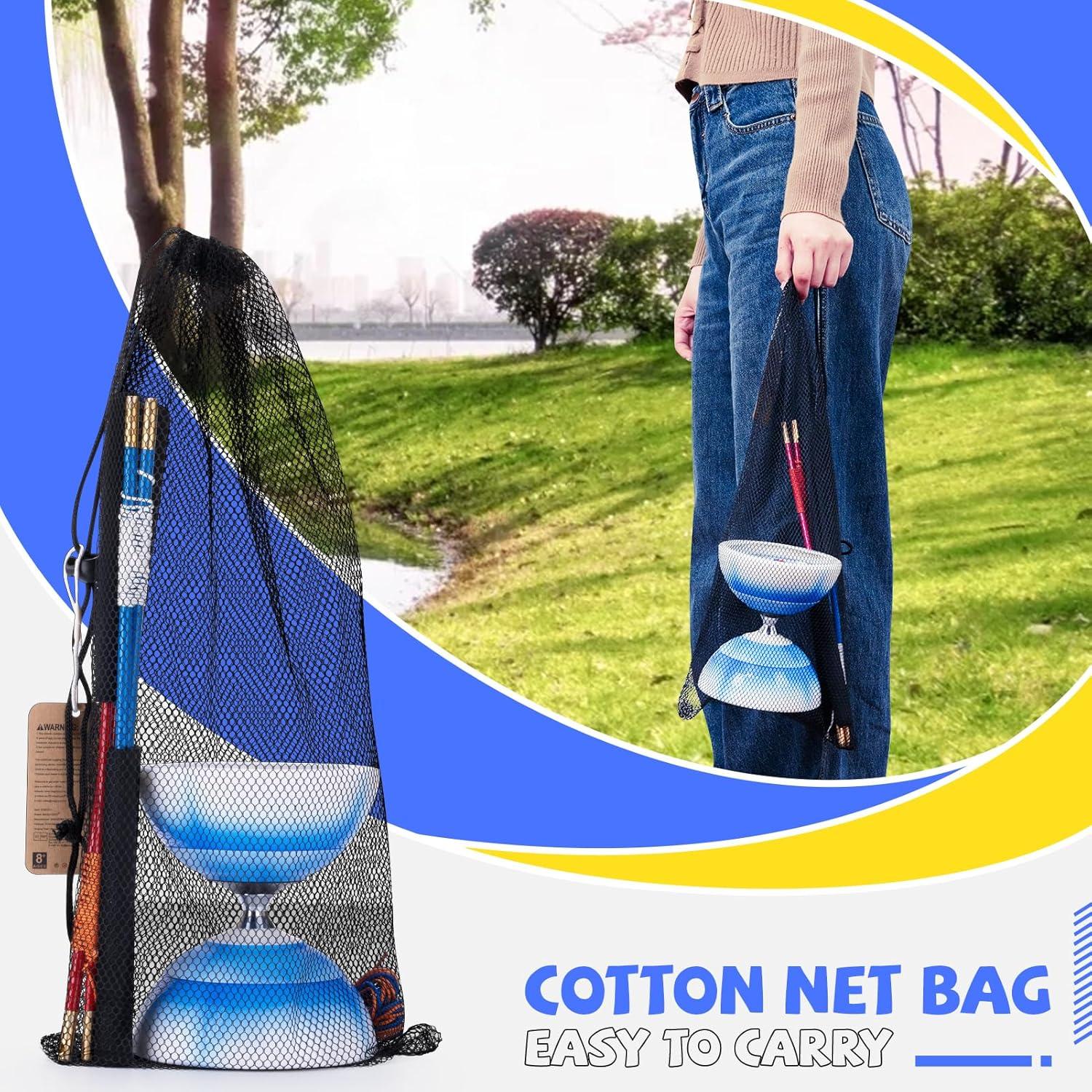 Yoyo Diábolo CHEE MONG MD01 Profesional 12,7 cm Azul Blanco