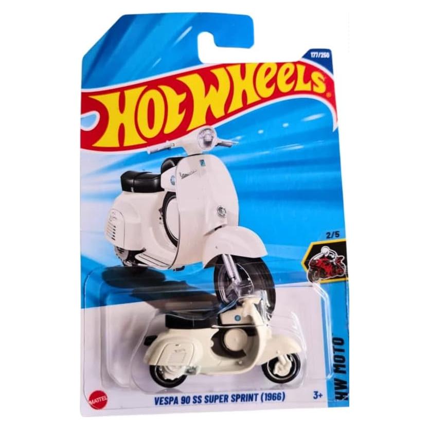 Hot Wheels Vespa 90 SS Super Sprint 1966 Metal 1:64 Blanco