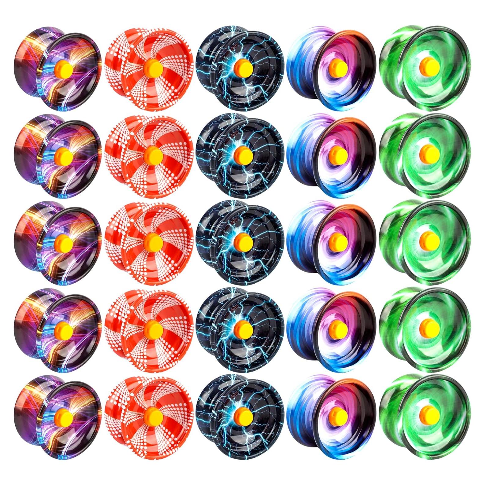 Paquete de 25 Pelotas de Yo-Yo Norcoin Metálicas 5 Colores