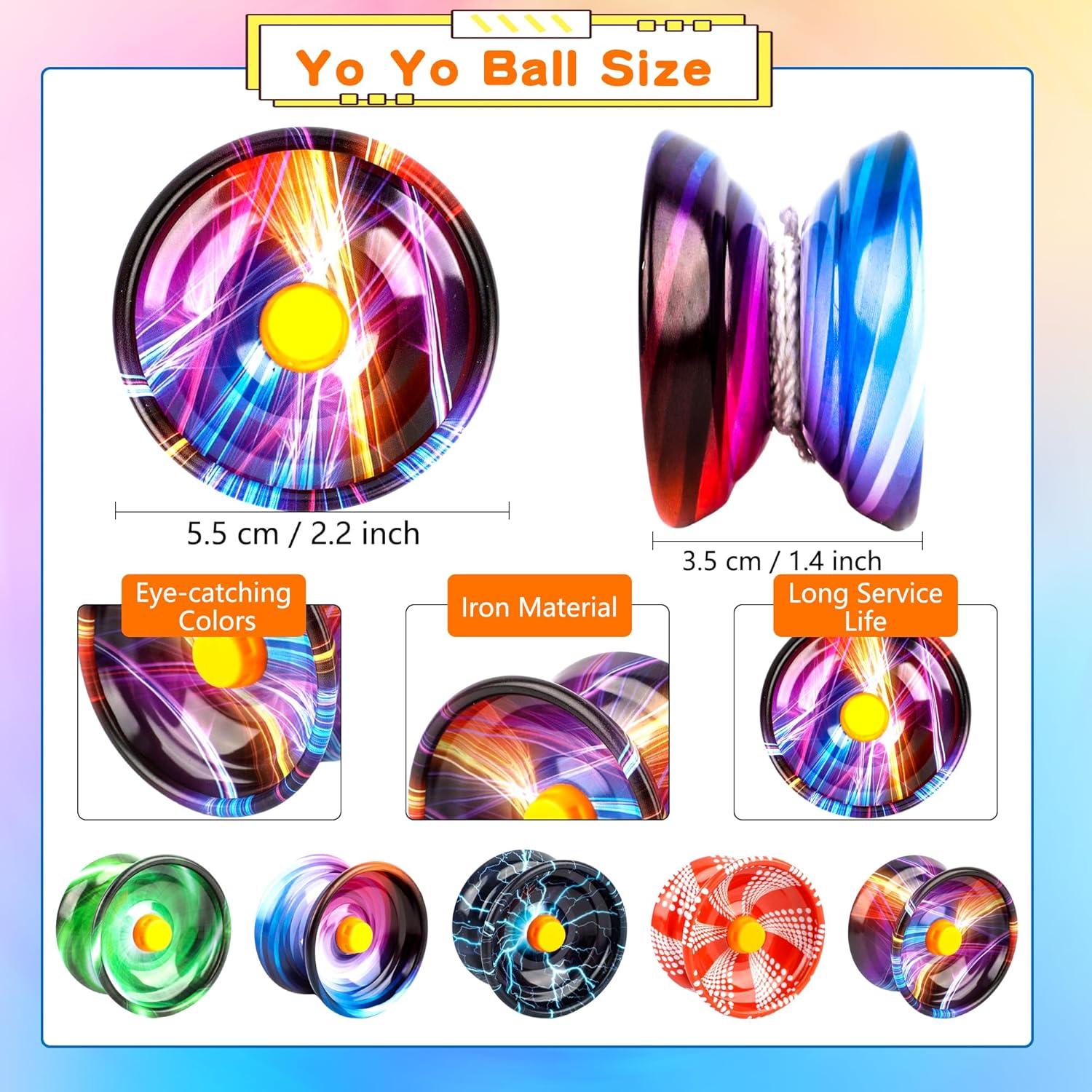 Paquete de 25 Pelotas de Yo-Yo Norcoin Metálicas 5 Colores
