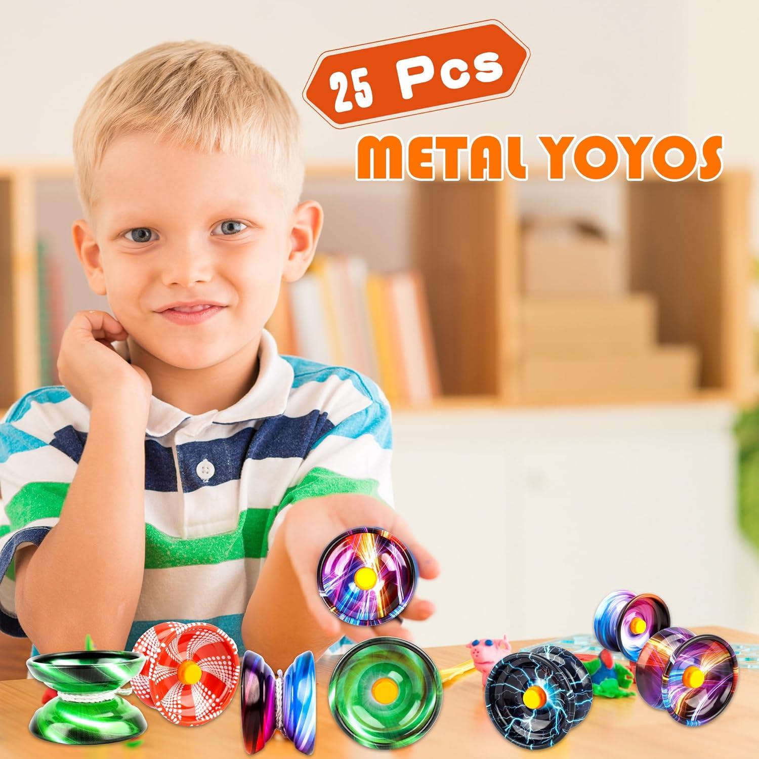 Paquete de 25 Pelotas de Yo-Yo Norcoin Metálicas 5 Colores
