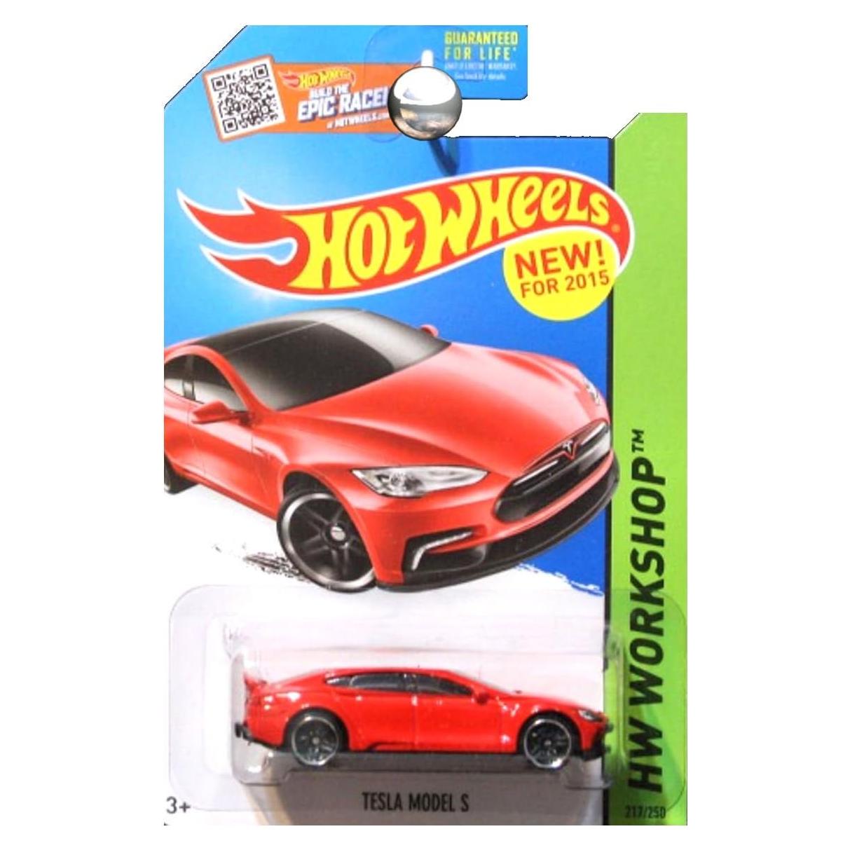 Hot Wheels Tesla Model S 2015 Escala 1:64 Rojo