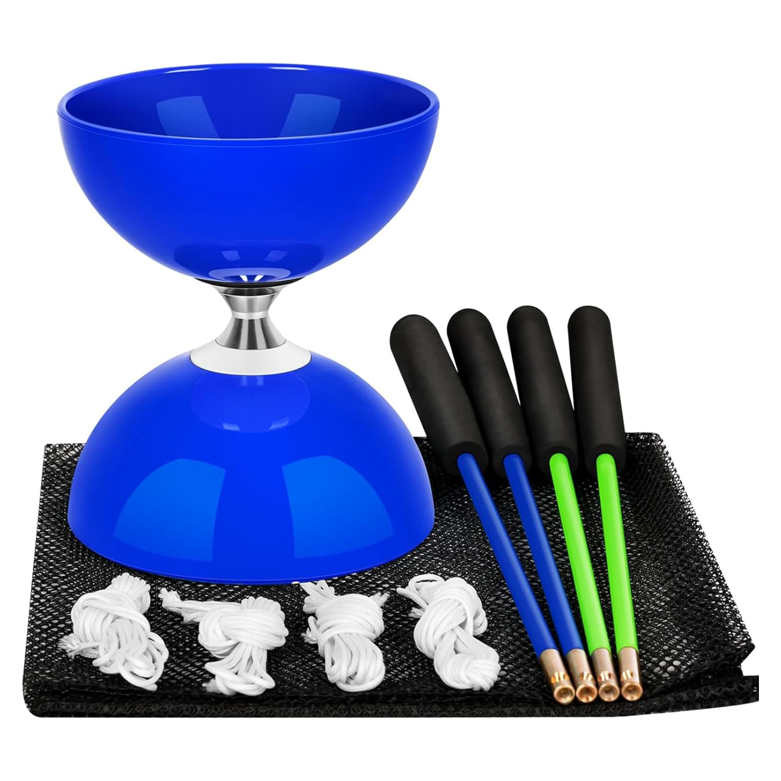 Yoyo Diabolo BODYRHYTHM Azul Profundo 12,7 cm con Palos