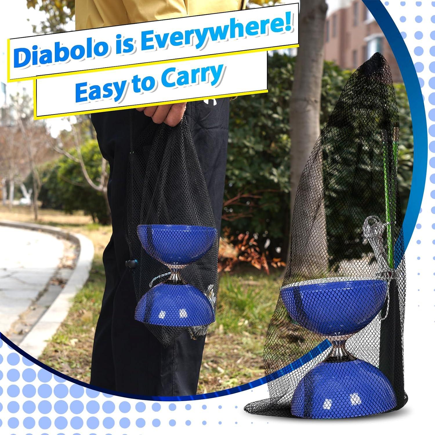 Yoyo Diabolo BODYRHYTHM Azul Profundo 12,7 cm con Palos