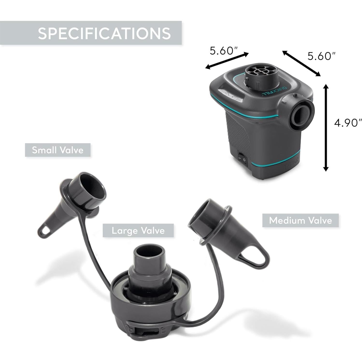 Bomba de Aire Eléctrica Intex QuickFill 650 L/min Inflador
