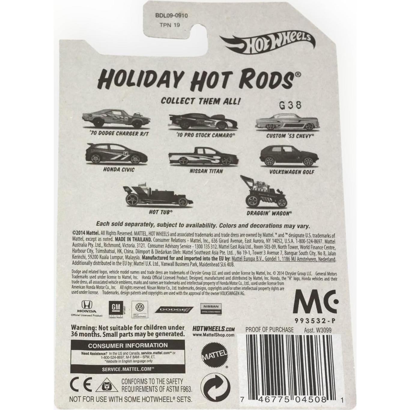 Camioneta Nissan Titan Verde Hot Wheels 2014 Navideña